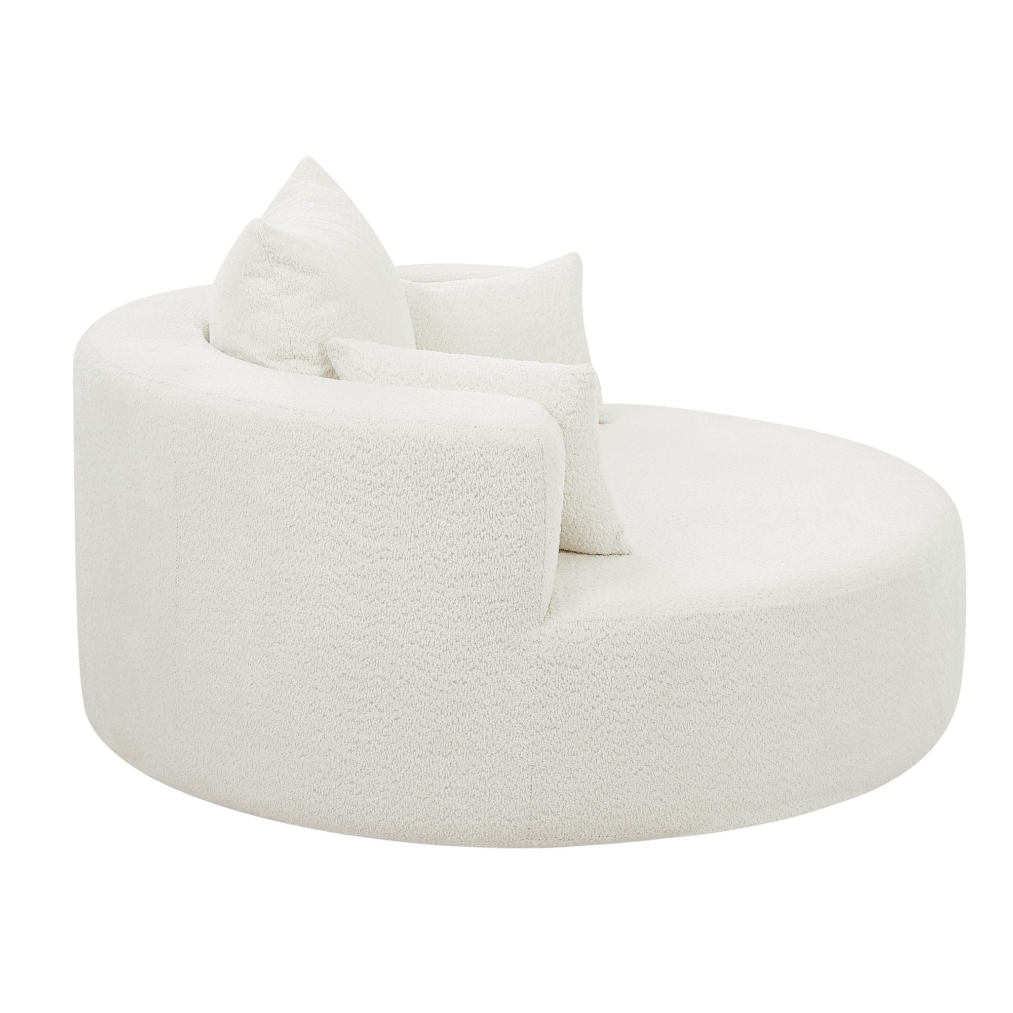 360° Swivel Chair Accent Barrel Chair With Removable Pillows