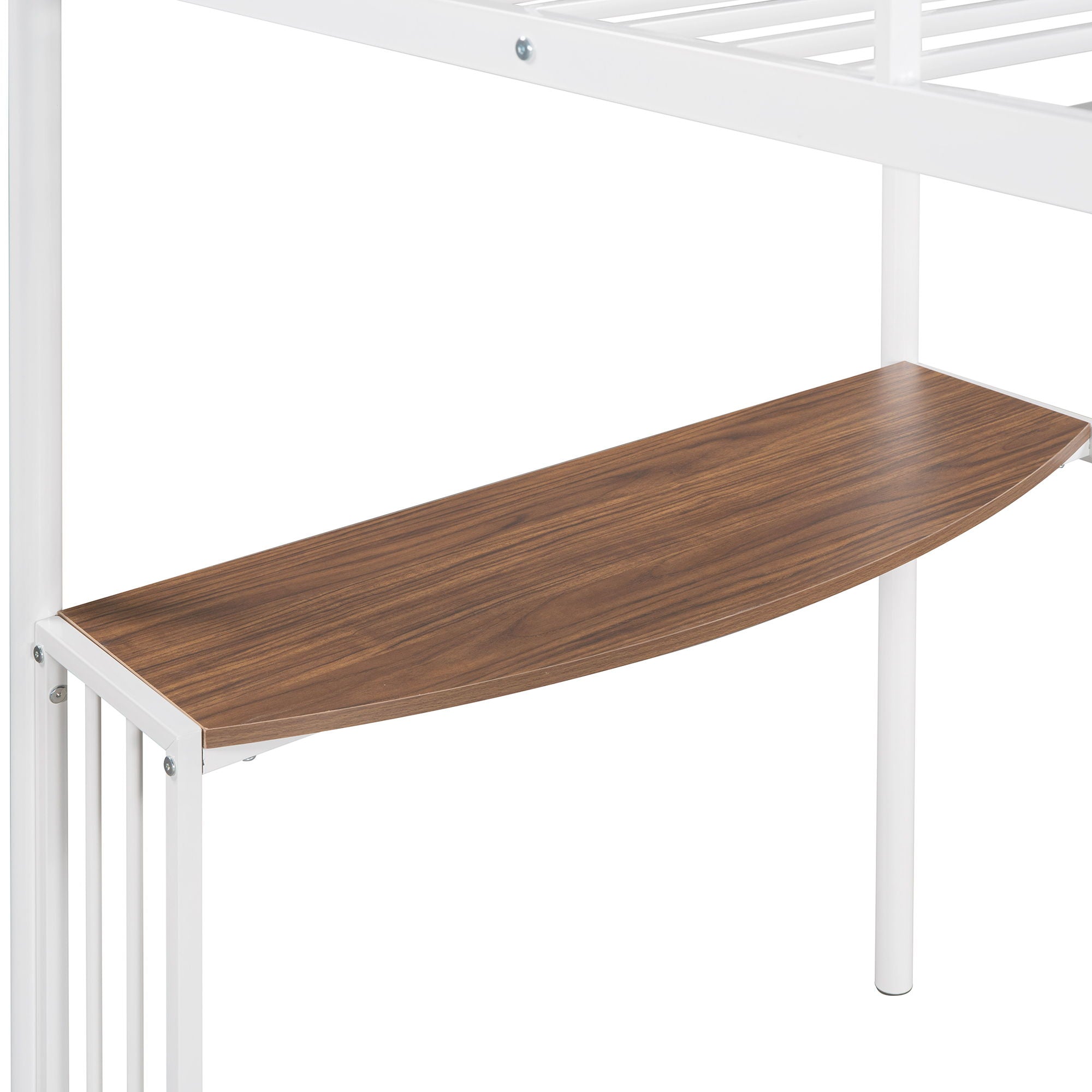 Bunk Bed With Desk, Ladder And Quality Slats For Bedroom