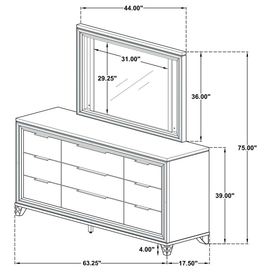 Marmore - 9-Drawer Dresser