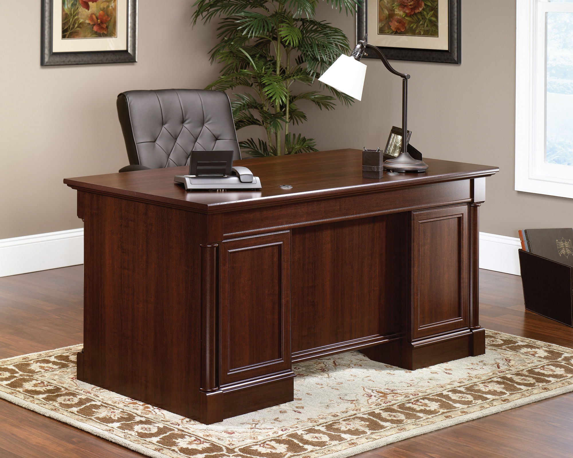 Double Ped Executive Desk in Select Cherry