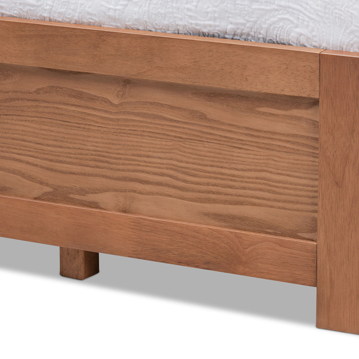 Wren Modern and Contemporary Walnut Finished 3-Drawer Queen Size Platform Storage Bed Frame