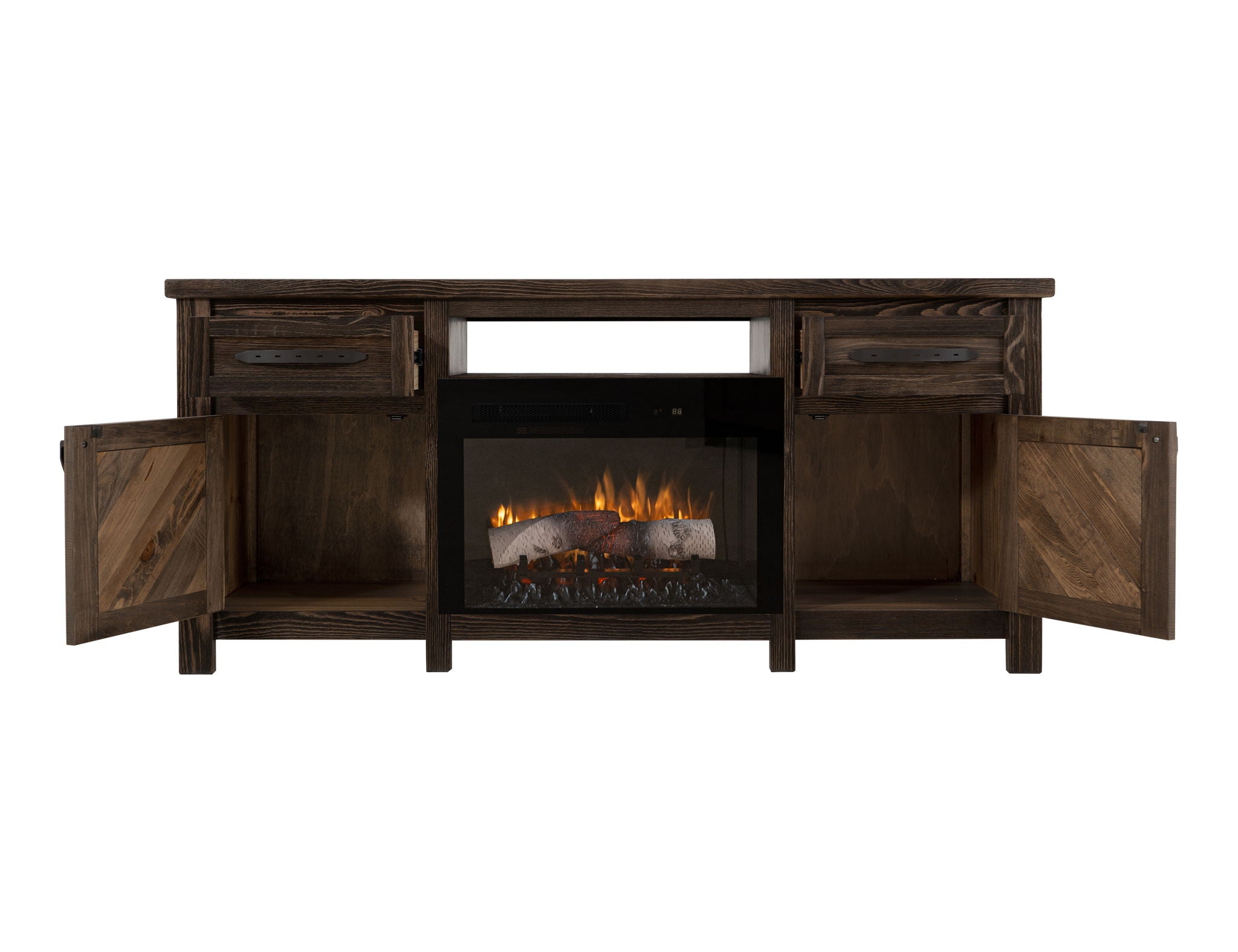 Dutton - TV Stand For Electric Fireplace - Rookwood Brown
