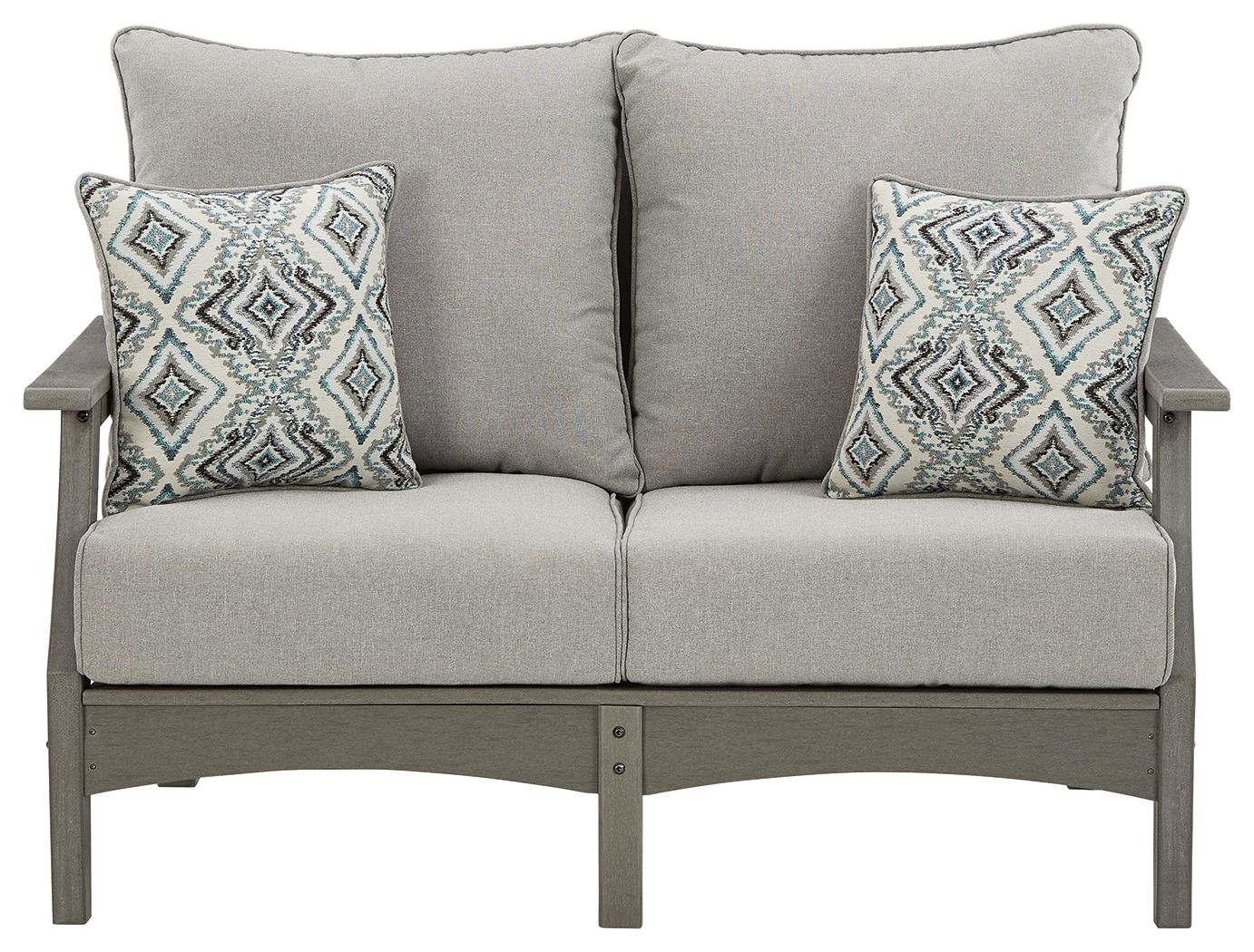 Signature Design by Ashley® Visola - Gray - Loveseat W/Cushion | Meri Furniture