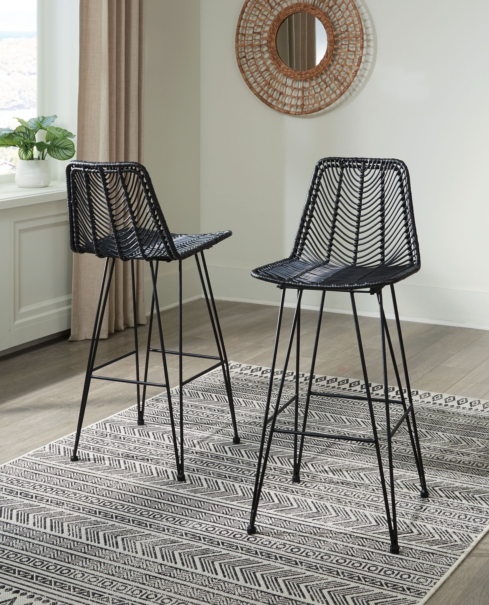 Signature Design by Ashley® Angentree - Tall Barstool (Set of 2) | Meri Furniture
