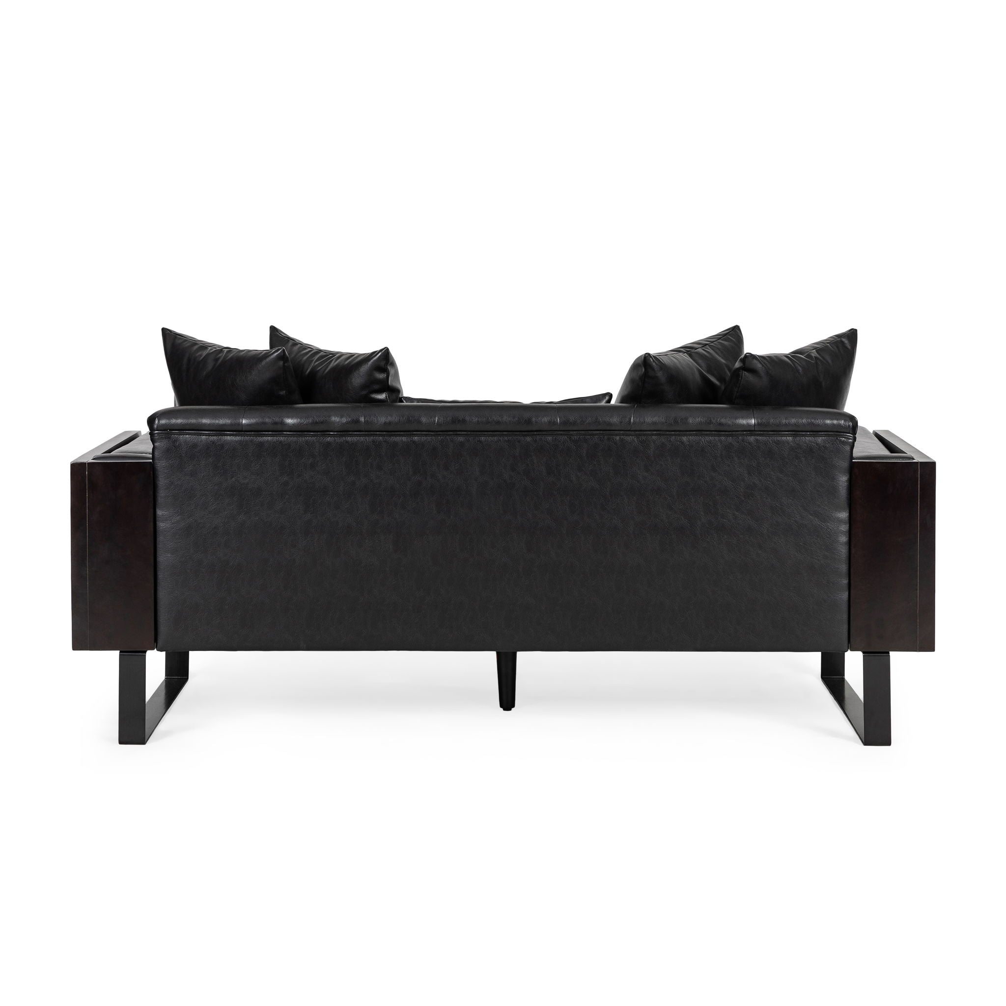 Contemporary Oversized Loveseat With Accent Pillow