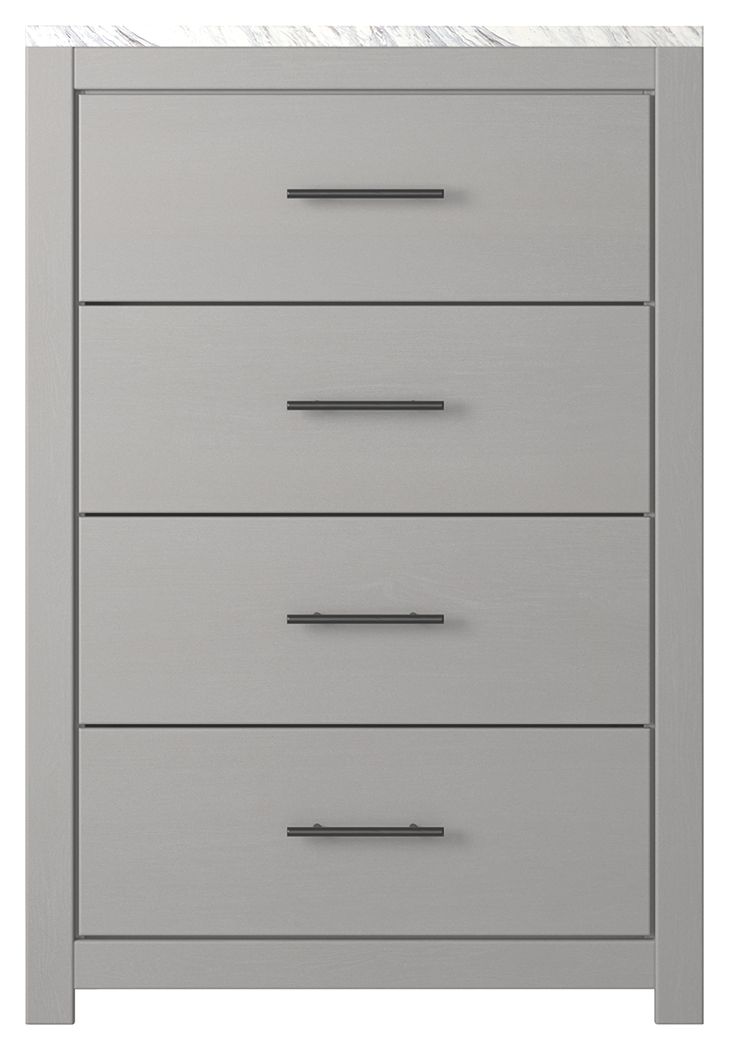 Ashley Furniture Cottonburg - Light Gray / White - Four Drawer Chest | Meri Furniture