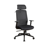 •KD, Office Chair•Seat: Swivel (360 Degrees), and Adjustable Height•Padded Seat Cushion•Back Cushion w/Breathable Mesh Material•5-Star Base w/Casters•Seat Cushion Thickness: 3"•Adjustable Headrest(3 Angels & 6 cm) & Armrest(8 cm)