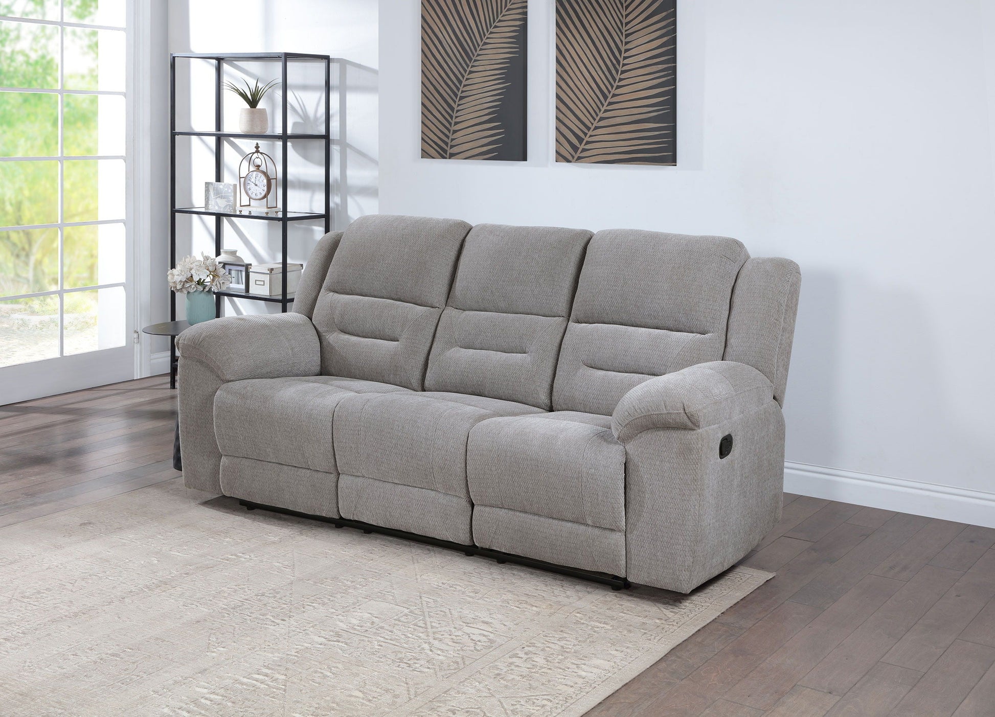 Coaster Fine Furniture Gilson - Chenille Upholstered Reclining Sofa - Gray | Meri Furniture