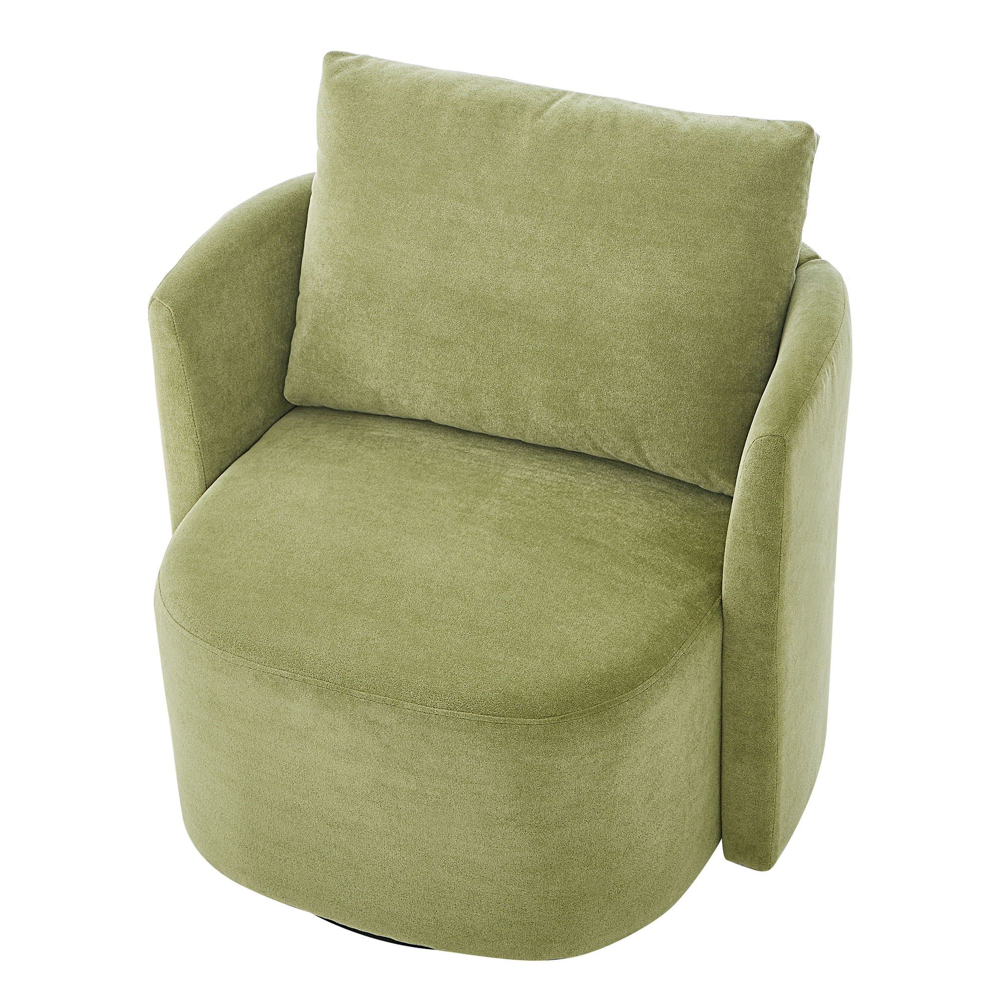 360° Modern Swivel Chair With Upholstered Curved Design
