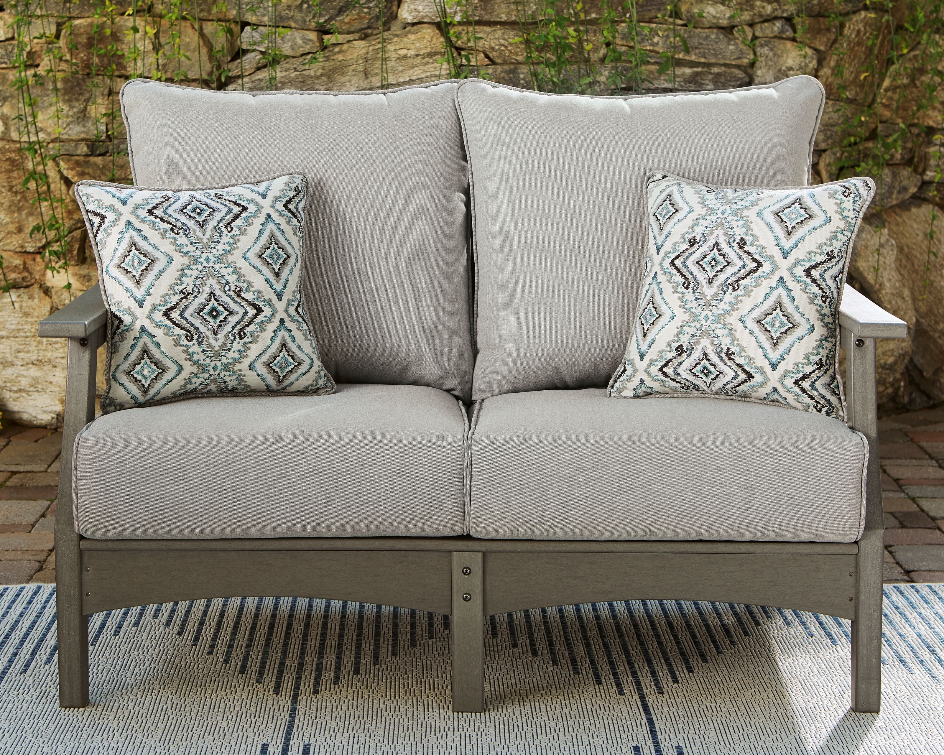 Signature Design by Ashley® Visola - Gray - Loveseat W/Cushion | Meri Furniture