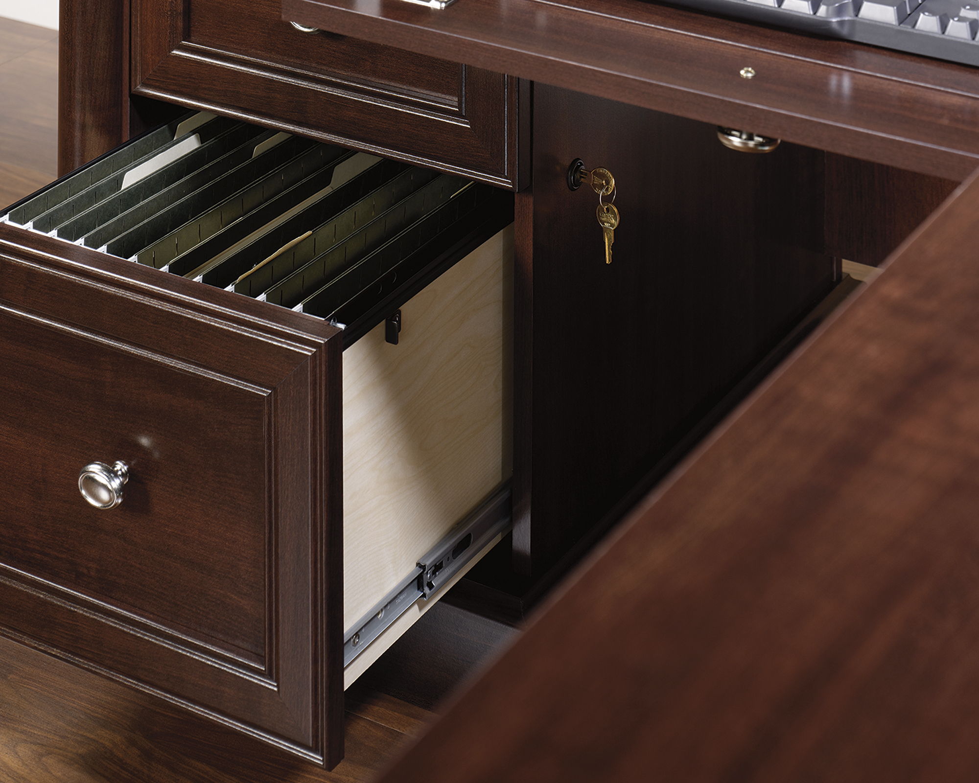 L-Shaped Desk in Select Cherry