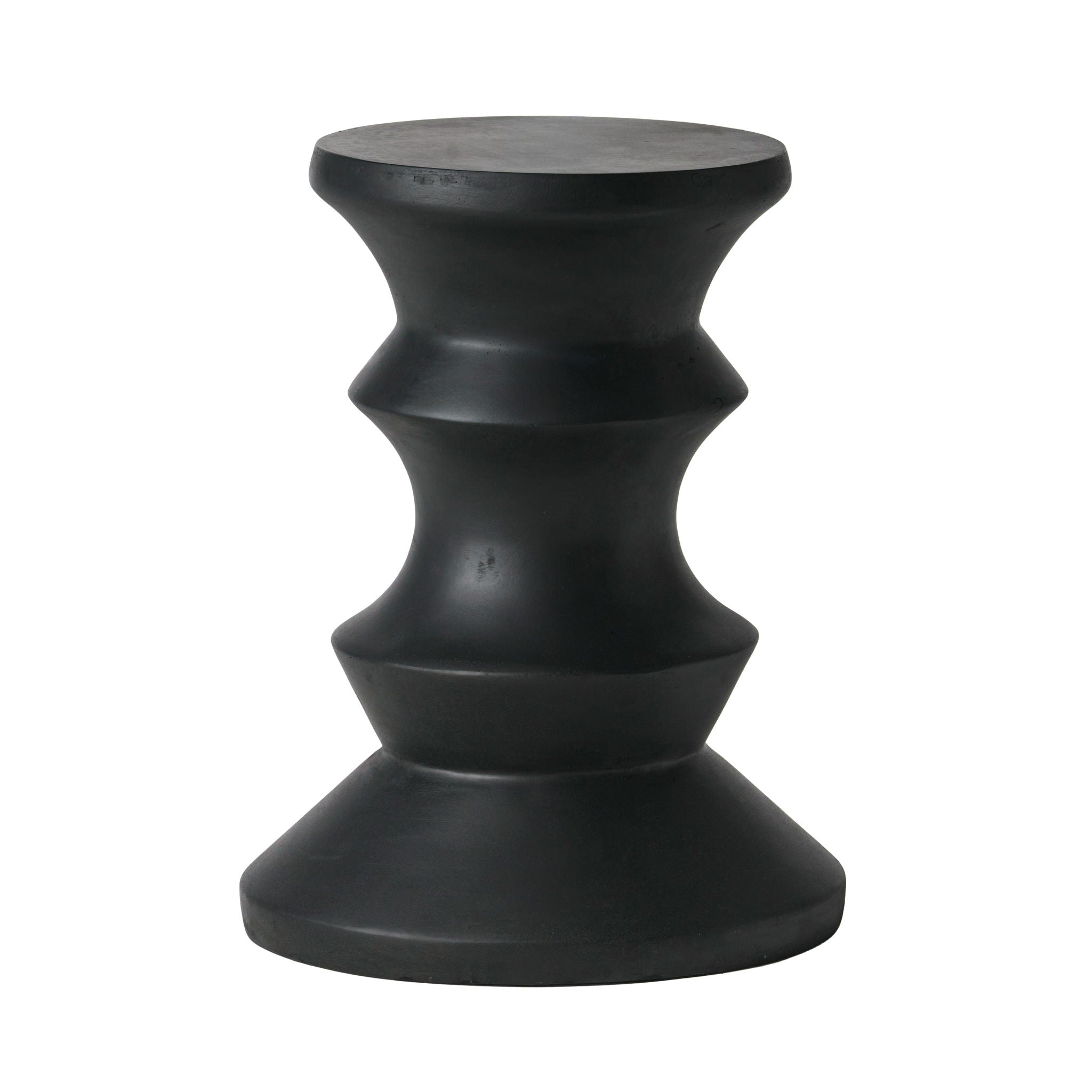 Side Table Modern Concrete Accent Piece - Black