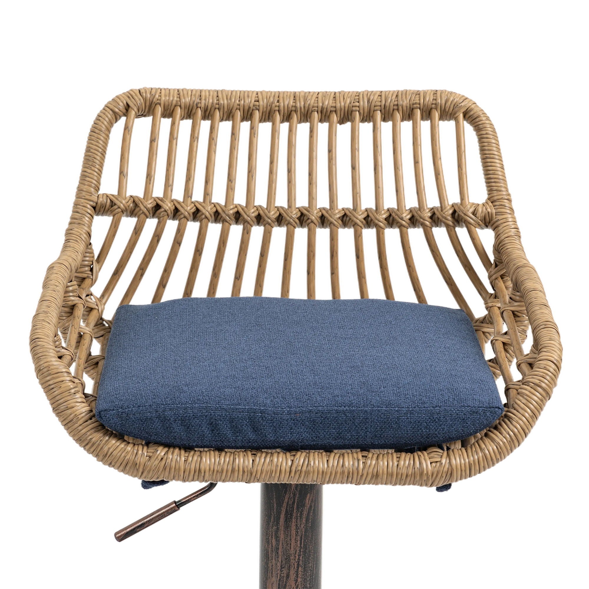 Modern Swivel Bar Stools Adjustable Counter Chairs With Footrest (Set of 2)