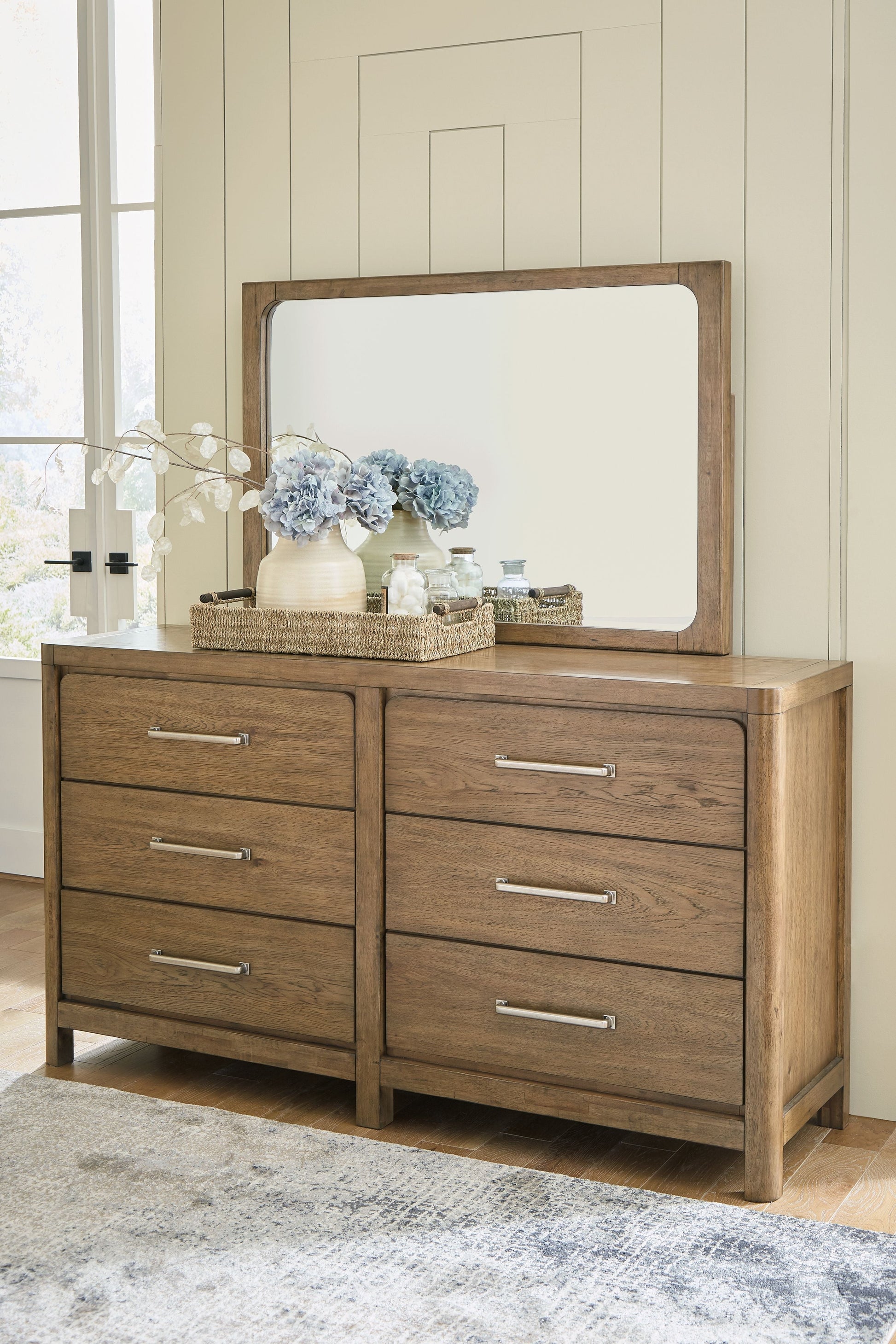 Signature Design by Ashley® Cabalynn - Light Brown - Dresser And Mirror | Meri Furniture