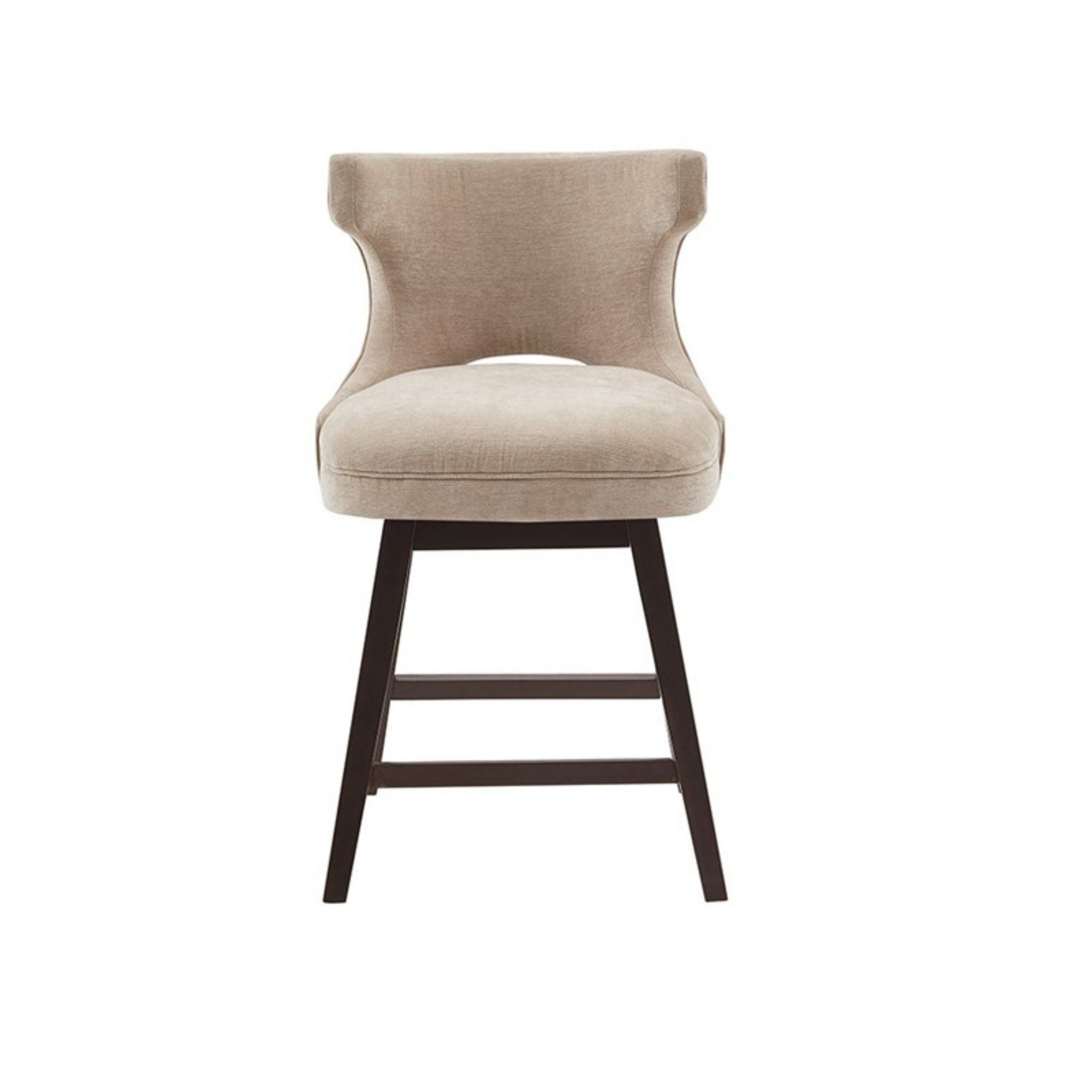 360 Degree Swivel Counter Stool With Silver Detailing