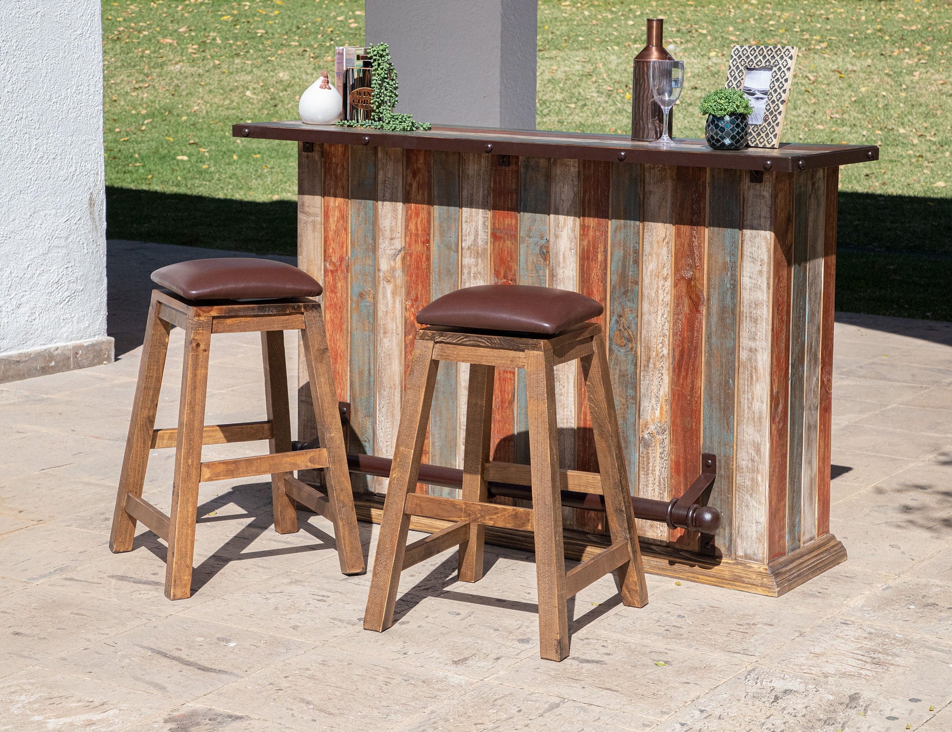International Furniture Direct Antique - Counter Stool | Meri Furniture