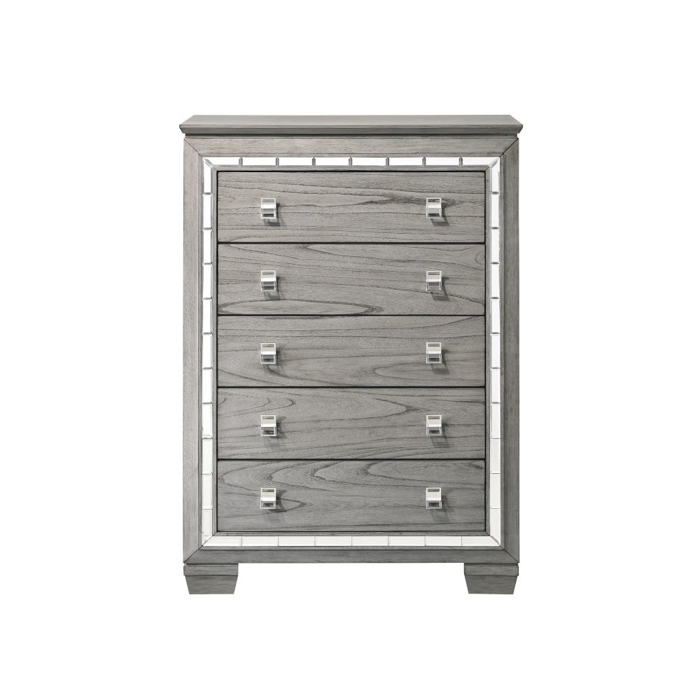 ACME Antares - Chest - Light Gray Oak | Meri Furniture