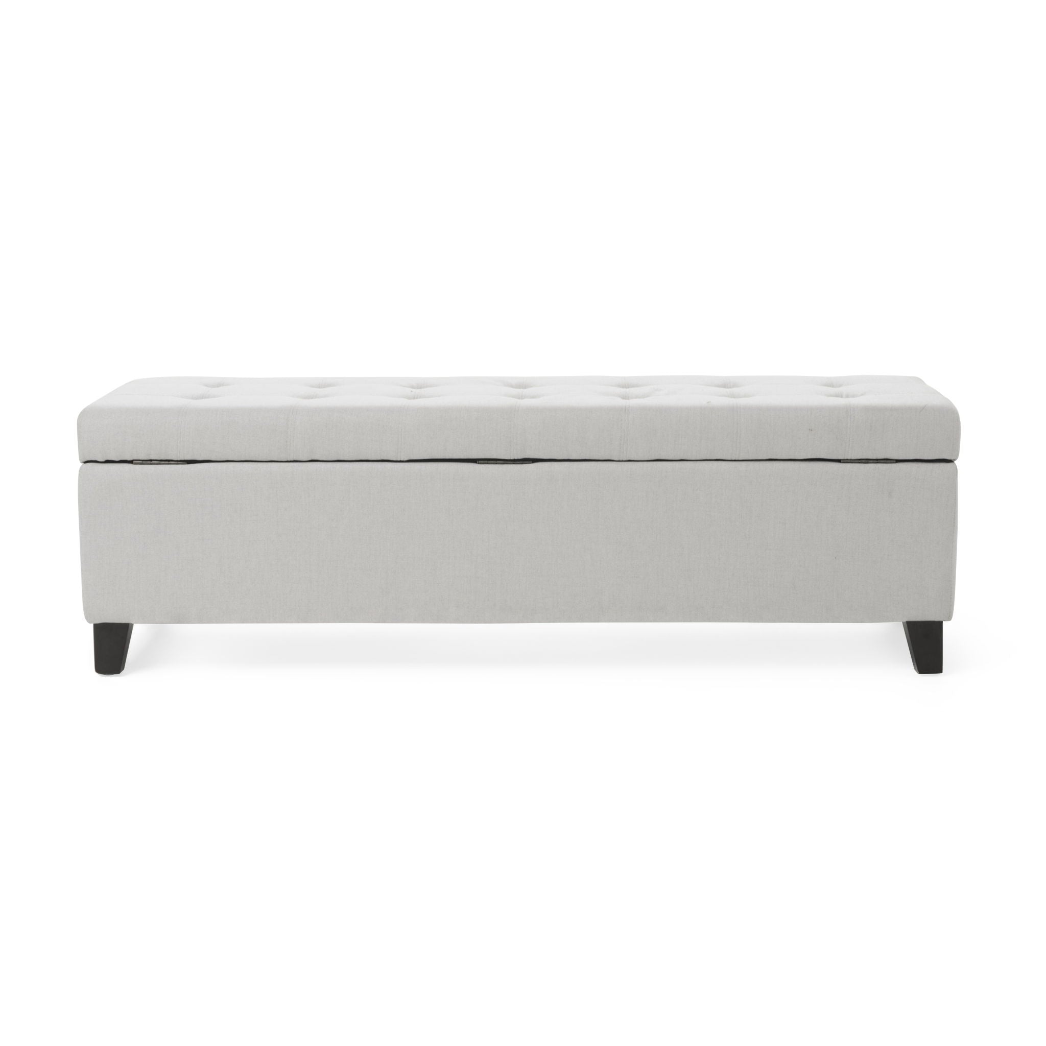 Upholstered Storage Ottoman Bench, Foot Rest For Bedroom