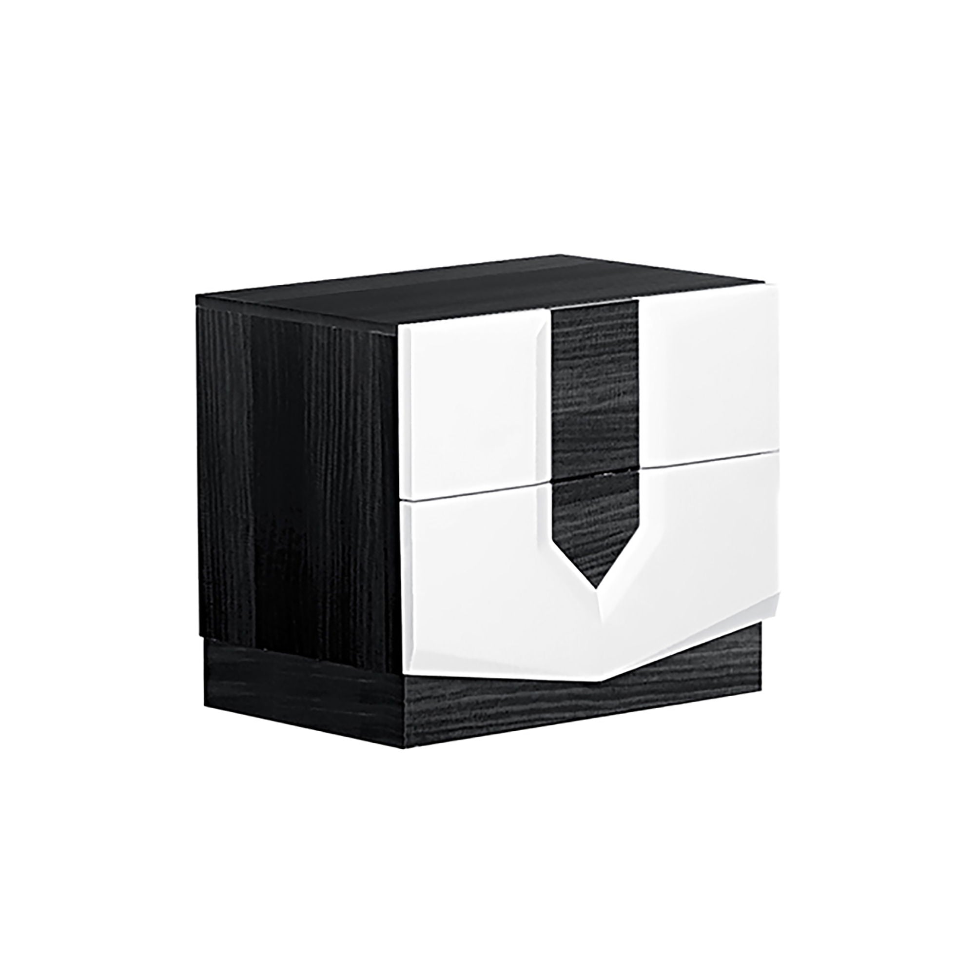 Vios - Zebra High Gloss Nightstand - White