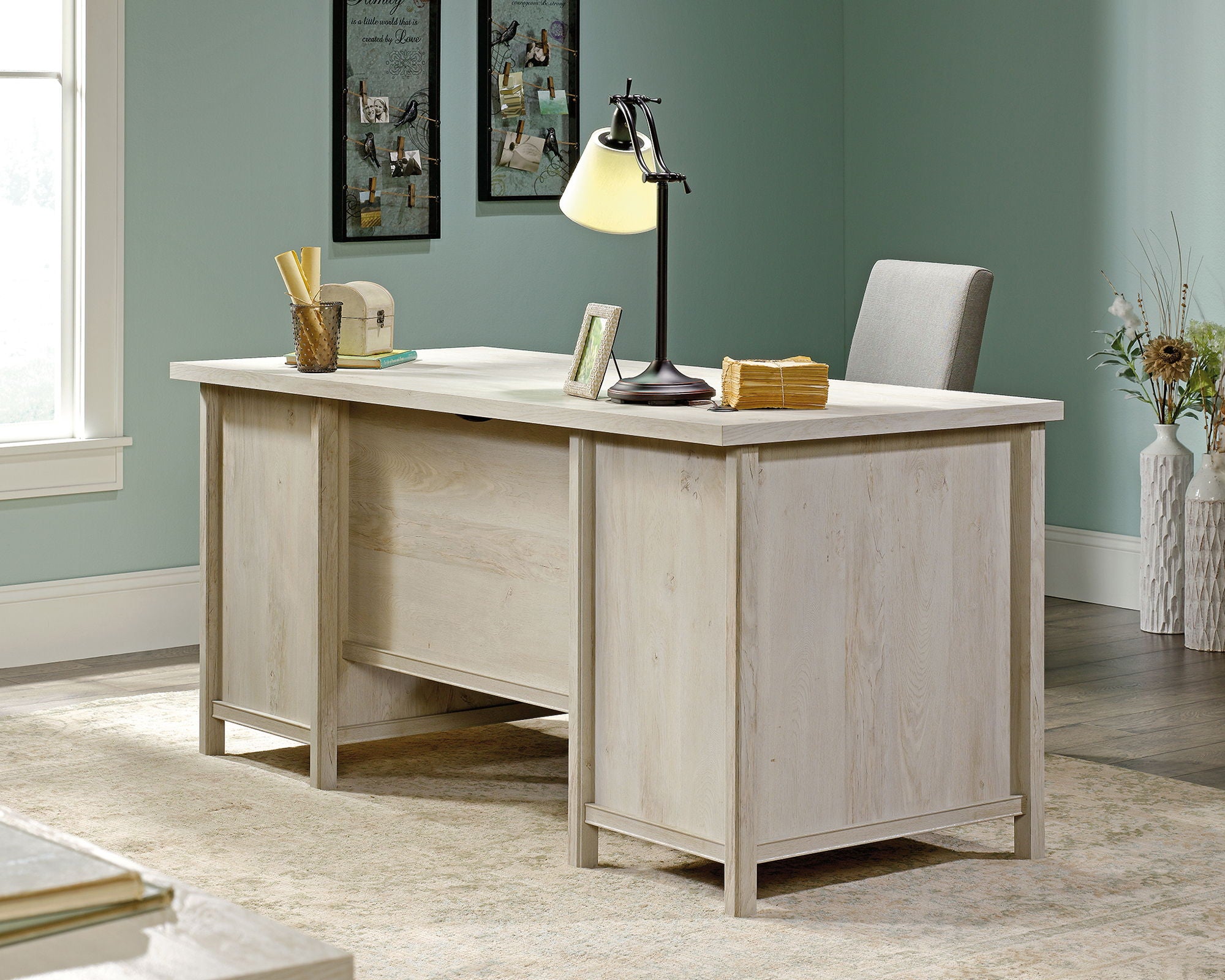 Costa Executive Desk Chalked Chestnut