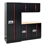Steel Filing Cabinet With Compartments For Office Use, Storage, File Storage, Archives, And High And Low Cabinets - Black / Red