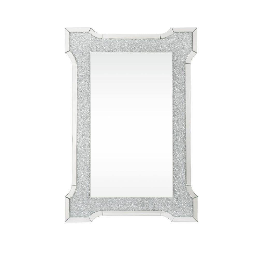 Noralie - 47" X 31" Accent Mirror With Faux Diamonds - Mirrored