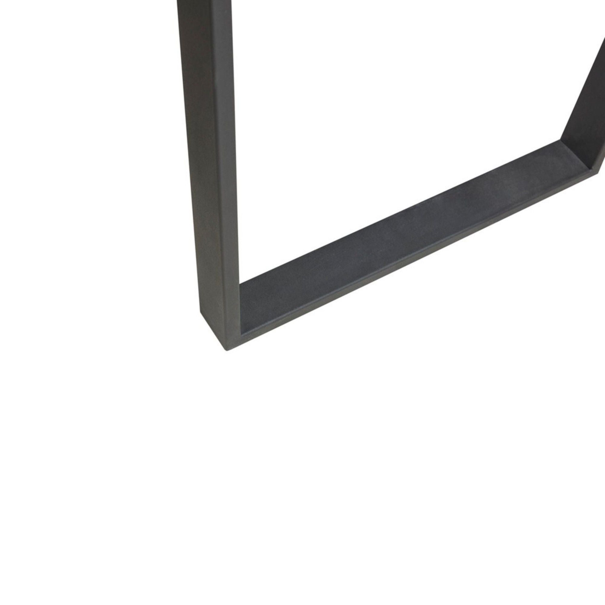 Computer Desk With Metal Legs - Dark Coffee