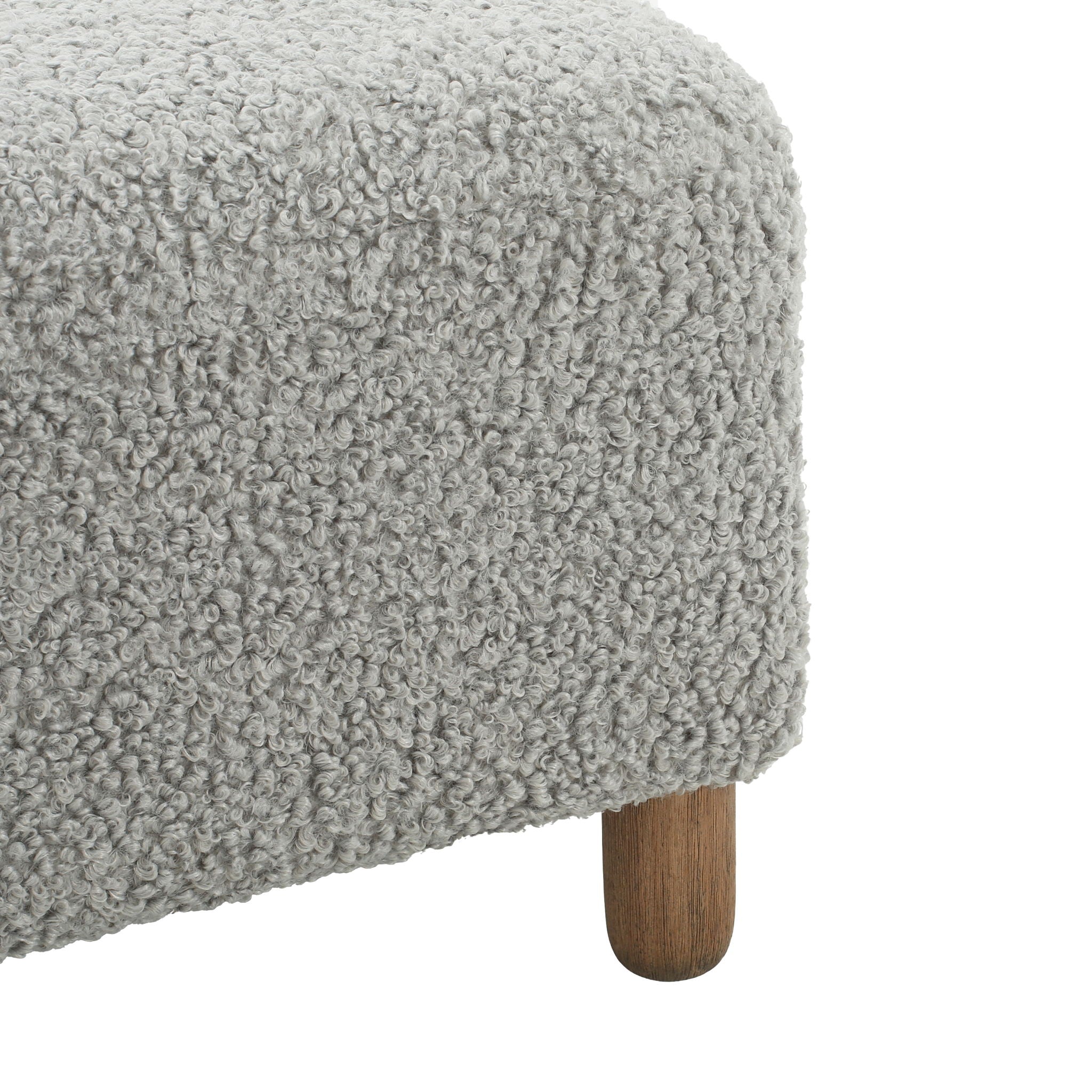 Contemporary Ottoman With Foam Cushion And Durable Upholstery