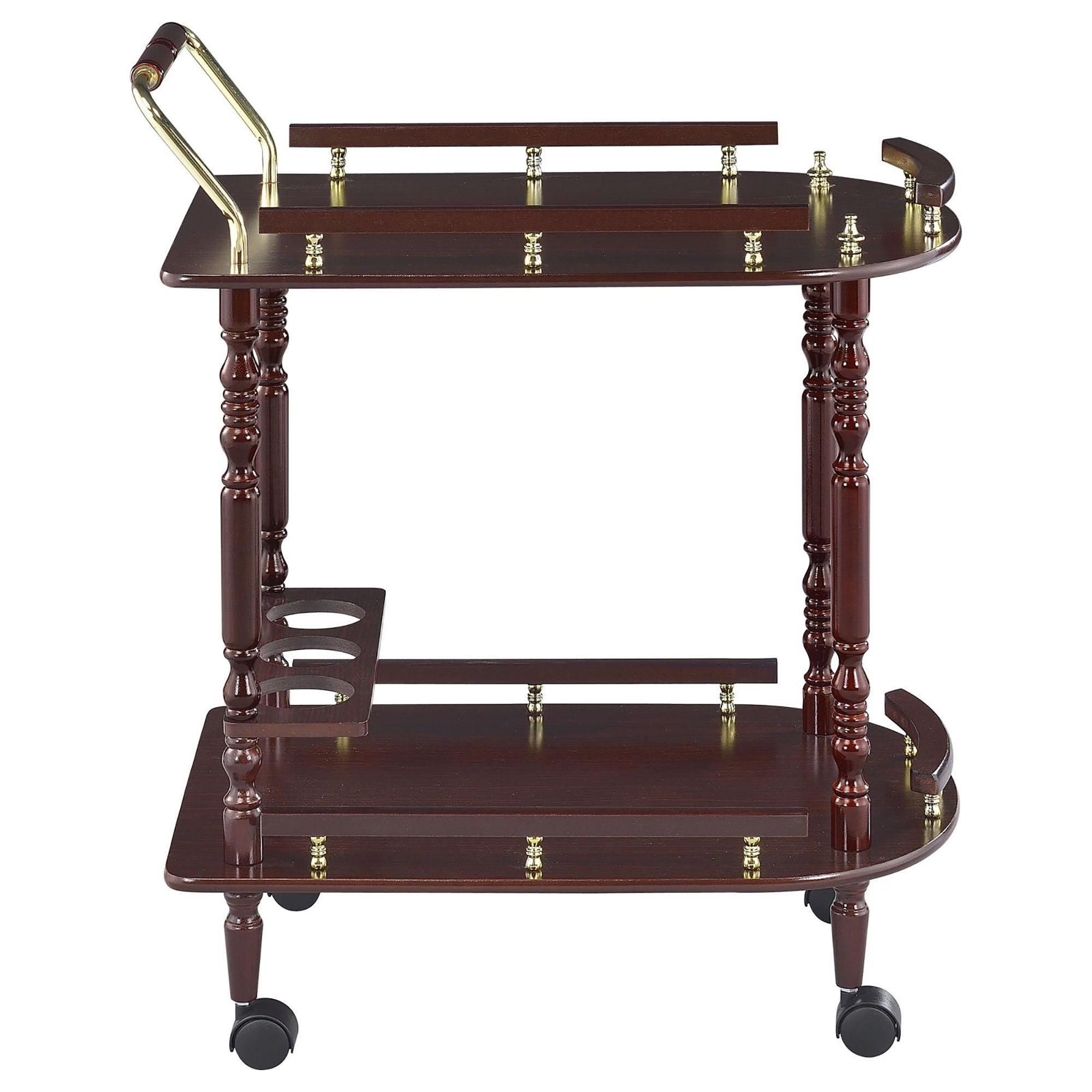 2 Shelf Serving Cart - Brown