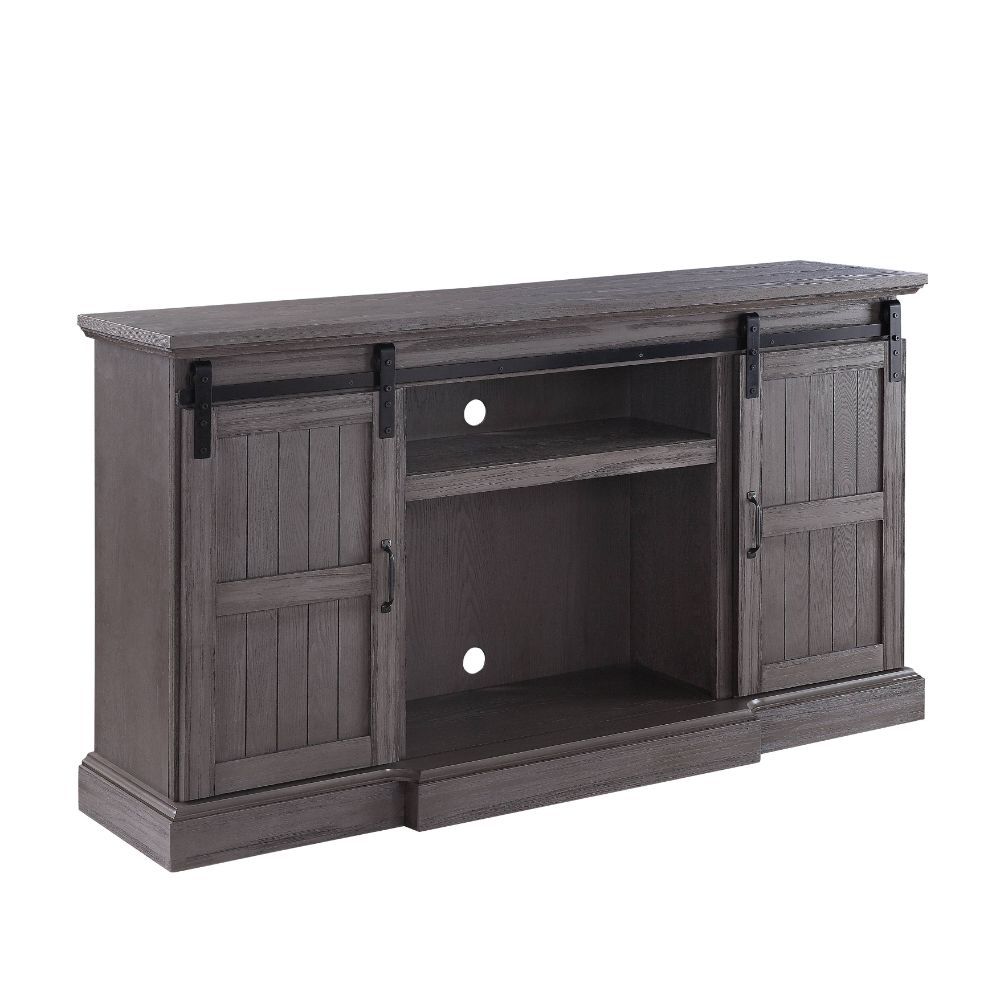 ACME Admon - TV Stand - Gray Oak | Meri Furniture