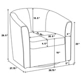 Turner - Upholstered Barrel Back Swivel Chair