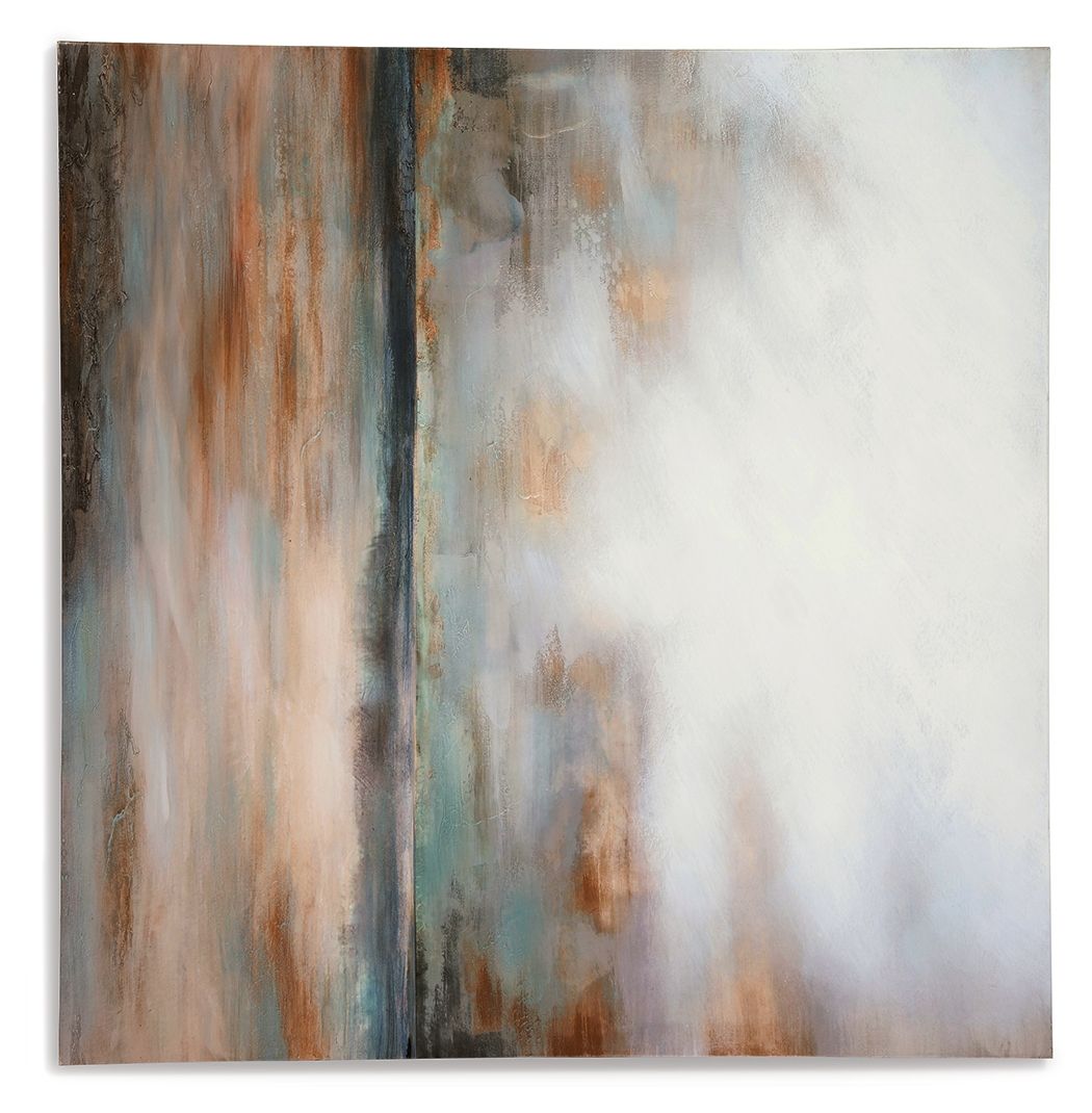 Signature Design by Ashley® Weatheridge - Grey / Gold - Wall Art | Meri Furniture