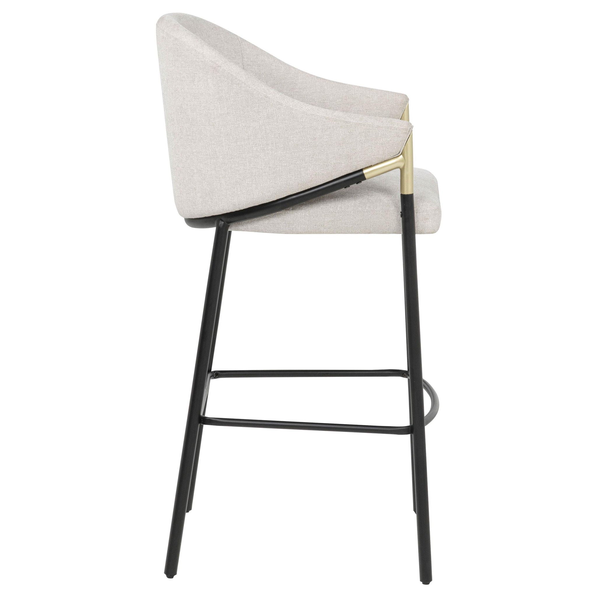 Chadwick Fabric Upholstered Bar Chair Beige (Set of 2)