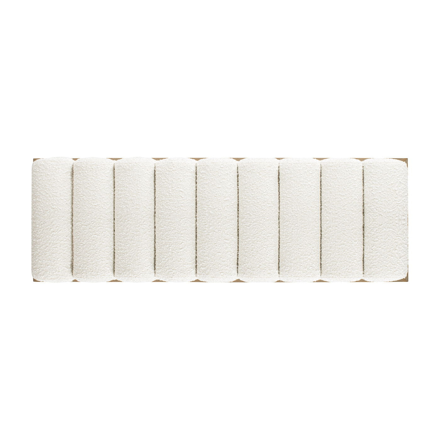 Bella - Upholstered Modern Accent Bench - Ivory White