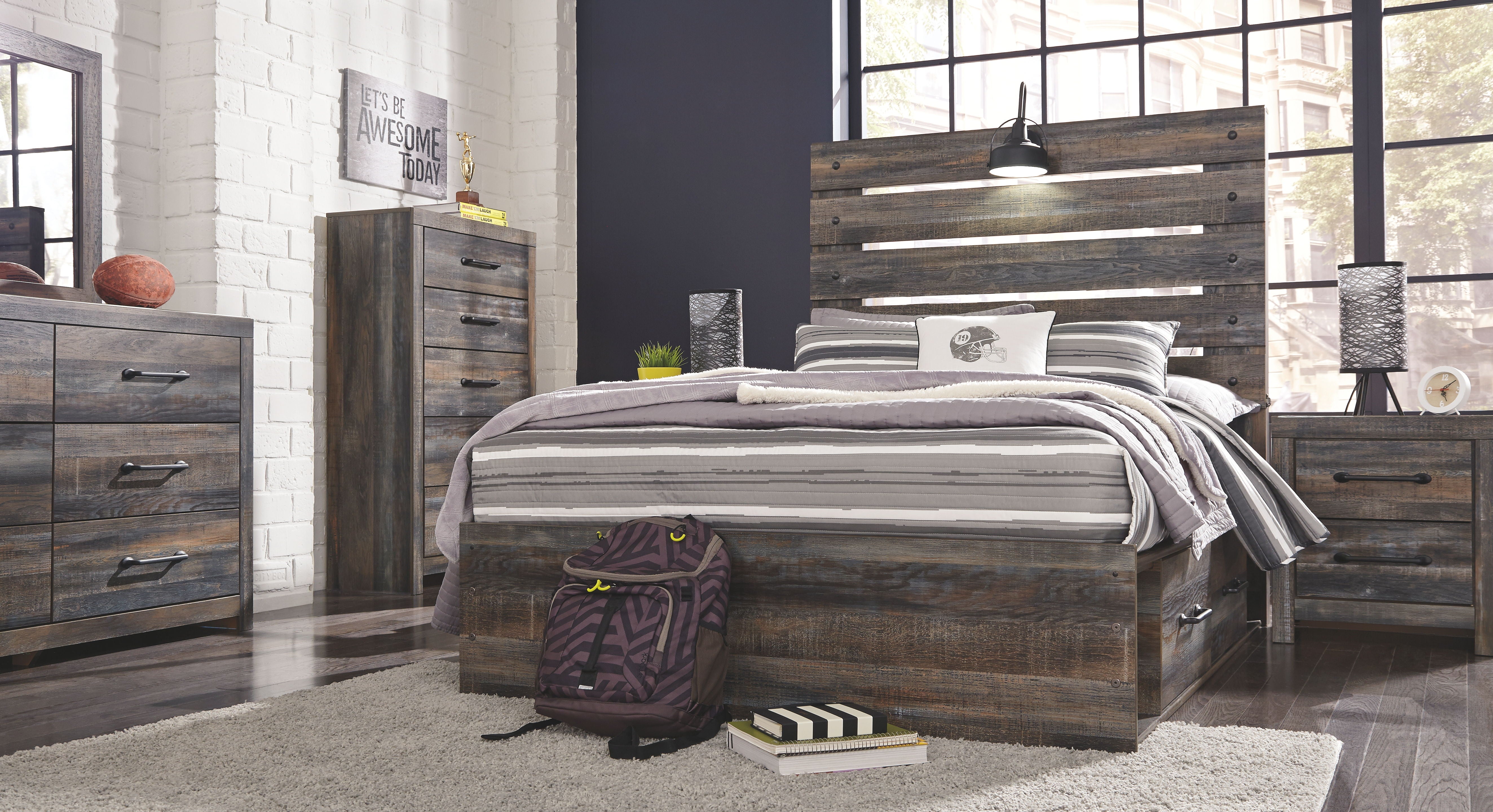 Signature Design by Ashley® Drystan - Panel Bed | Meri Furniture