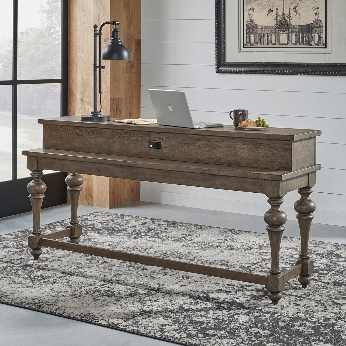 Liberty Furniture Americana Farmhouse - Console Bar Table - Light Brown | Meri Furniture