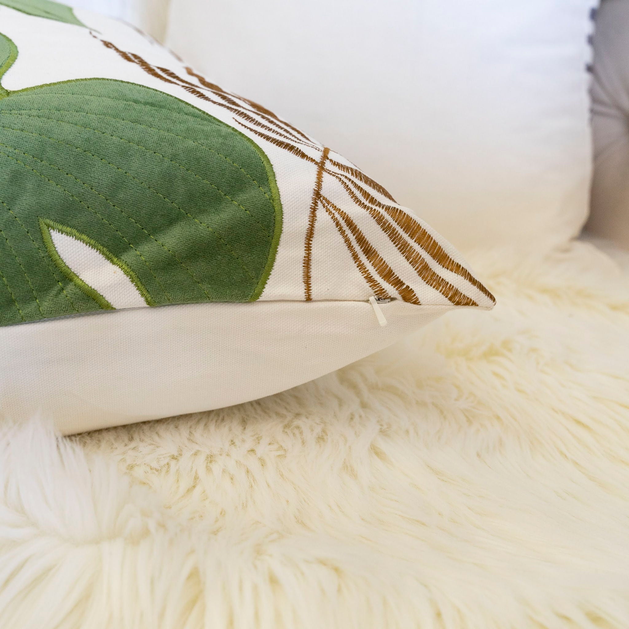 Autumn Vibes Leaf Accent Pillow