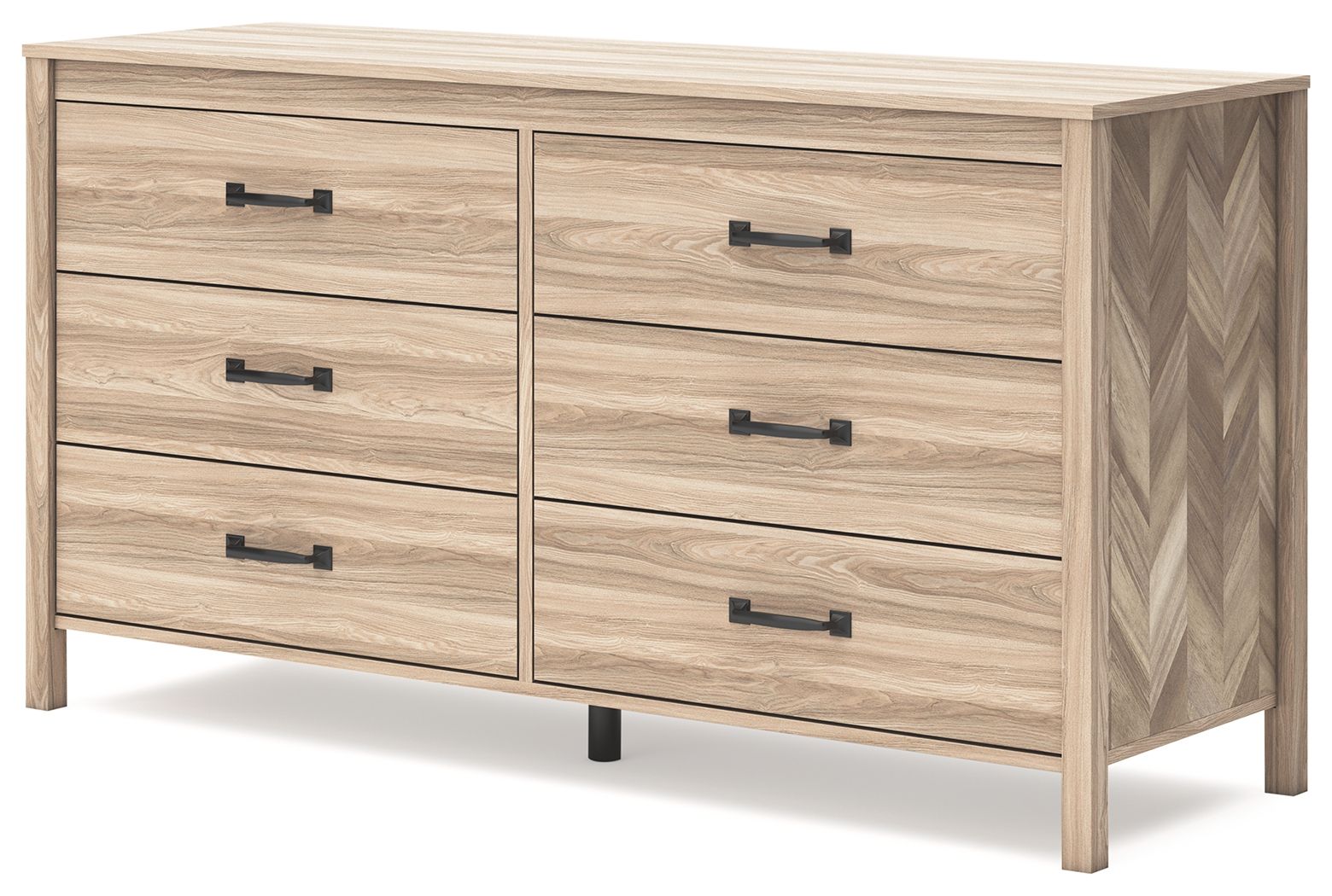 Signature Design by Ashley® Battelle - Tan - Six Drawer Dresser | Meri Furniture