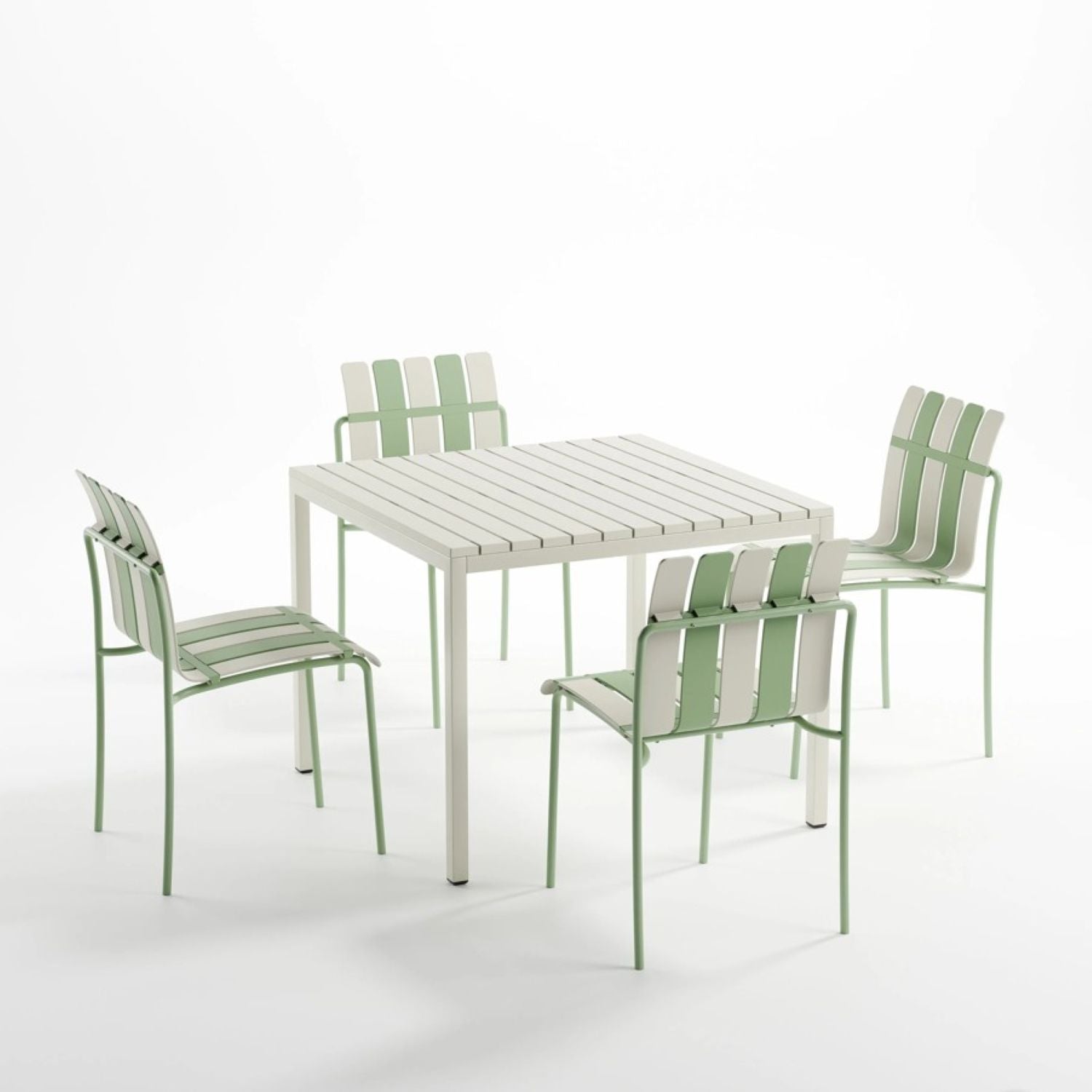 4 Piece Set Of Modern Color Block Designed Single Chairs