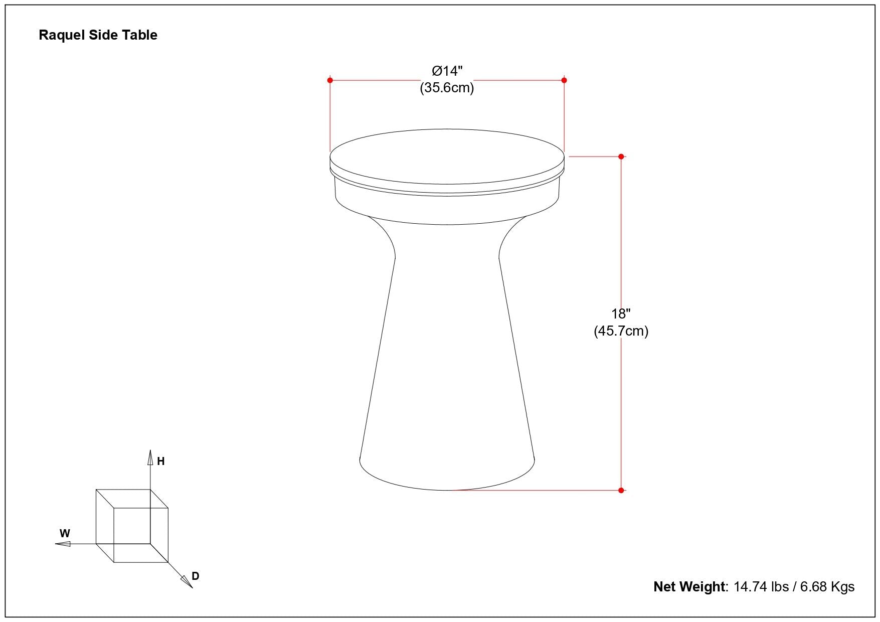 Raquel - Side Table - Antique Brass / White