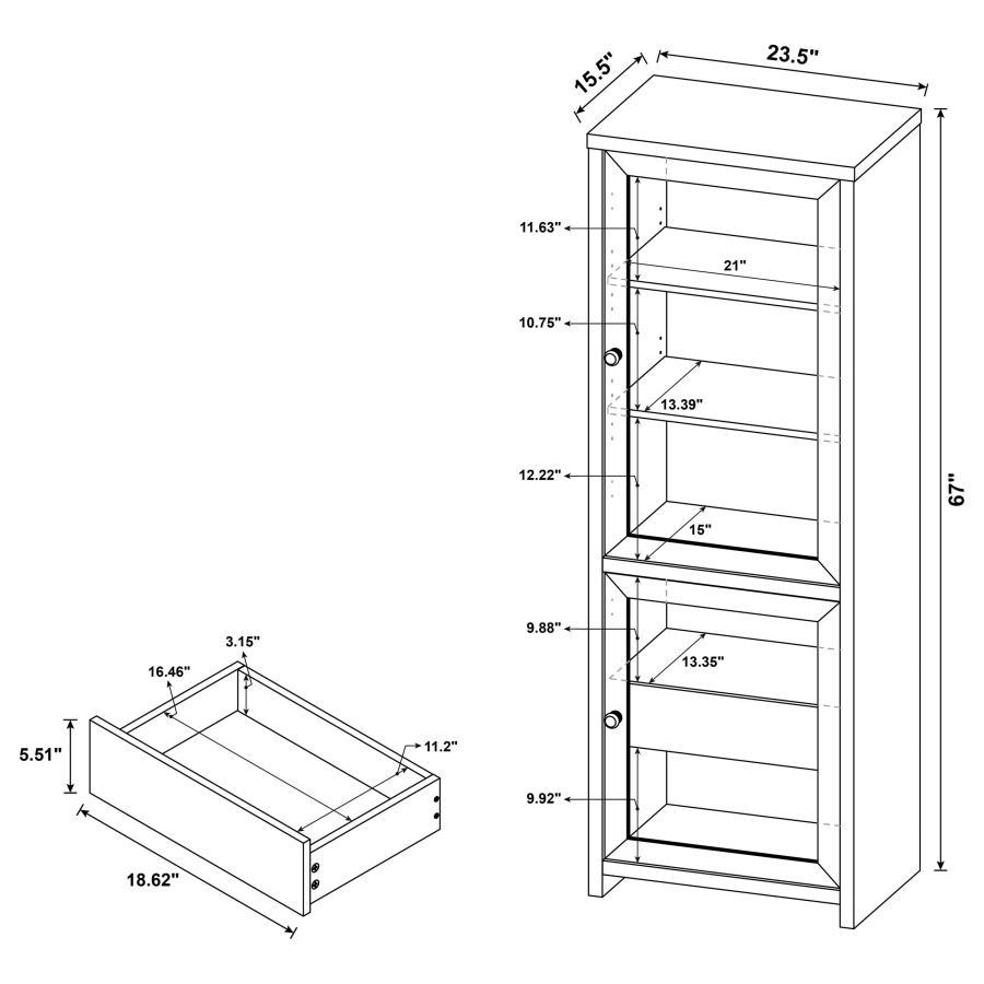 Denison - 3 Piece Entertainment Center 79" TV Stand - Black