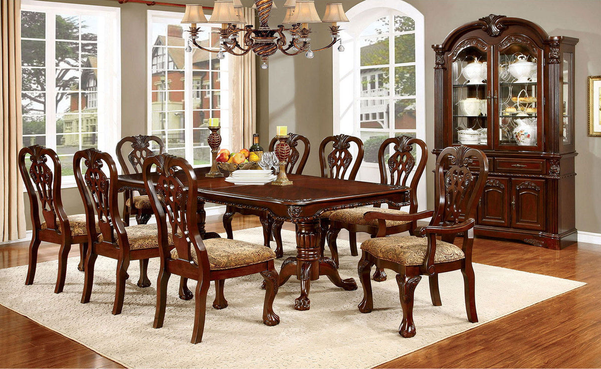 Furniture of America Elana - Side Chair (Set of 2) - Brown Cherry / Brown | Meri Furniture