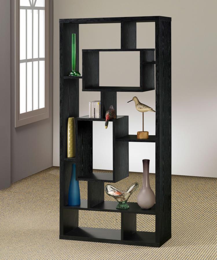 Coaster Fine Furniture Linbrook - 8-Shelf Bookshelf - Black Oak | Meri Furniture