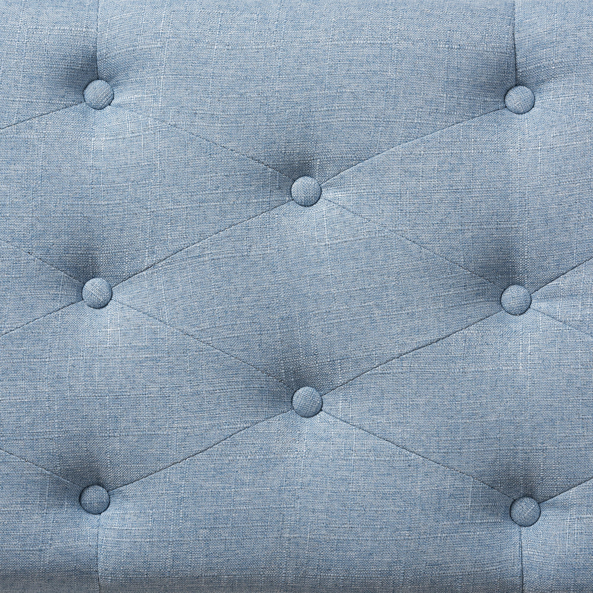 Michaela Modern and Contemporary Light Blue Fabric Upholstered Storage Ottoman