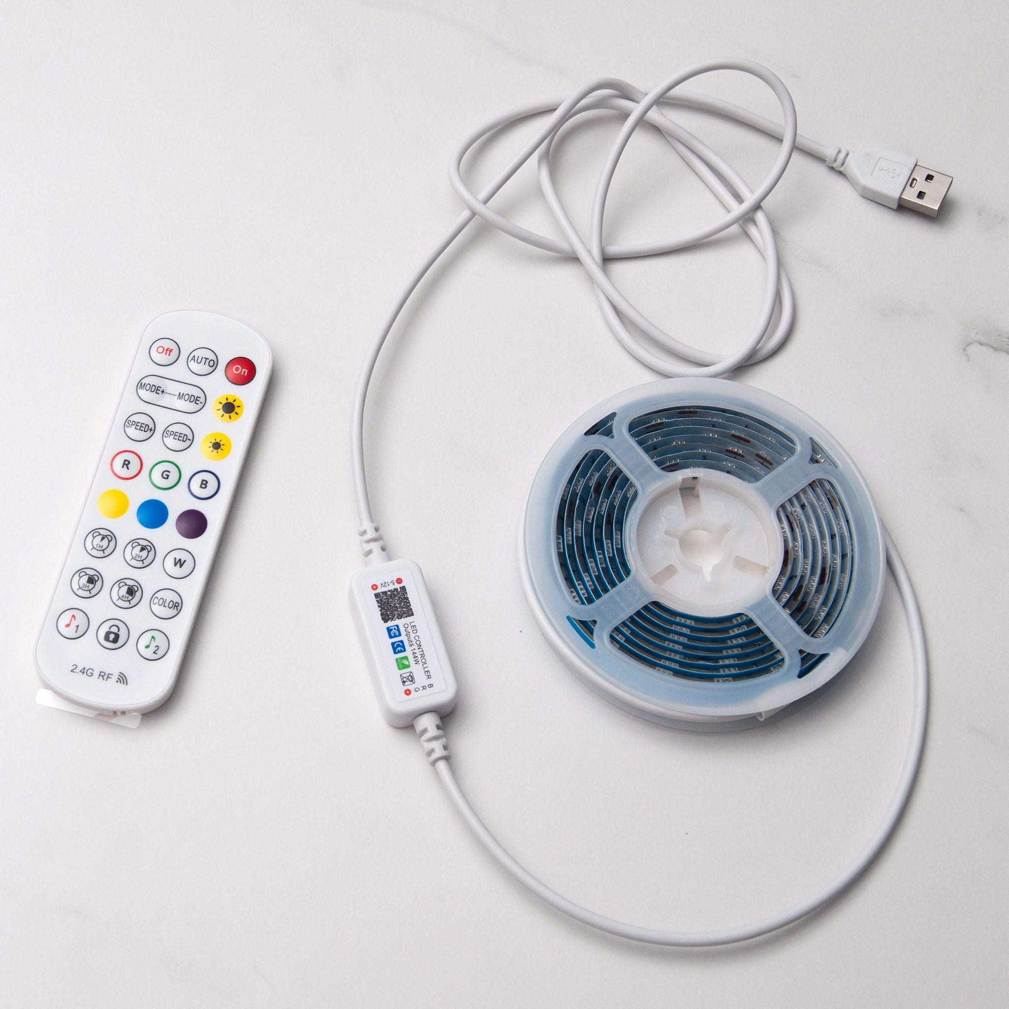 Fluted 6 Drawers Dresser, Double Dresser Chest Of Drawers, Modern Chest Of Drawers With LED, Drawer Organizer For Bedroom, Living Room, Hallway - Natural