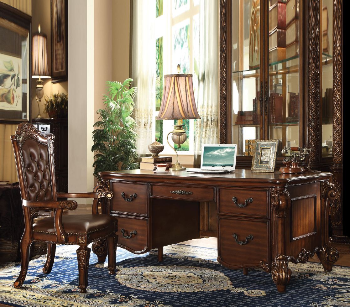 ACME Vendome - Executive Desk - Cherry | Meri Furniture