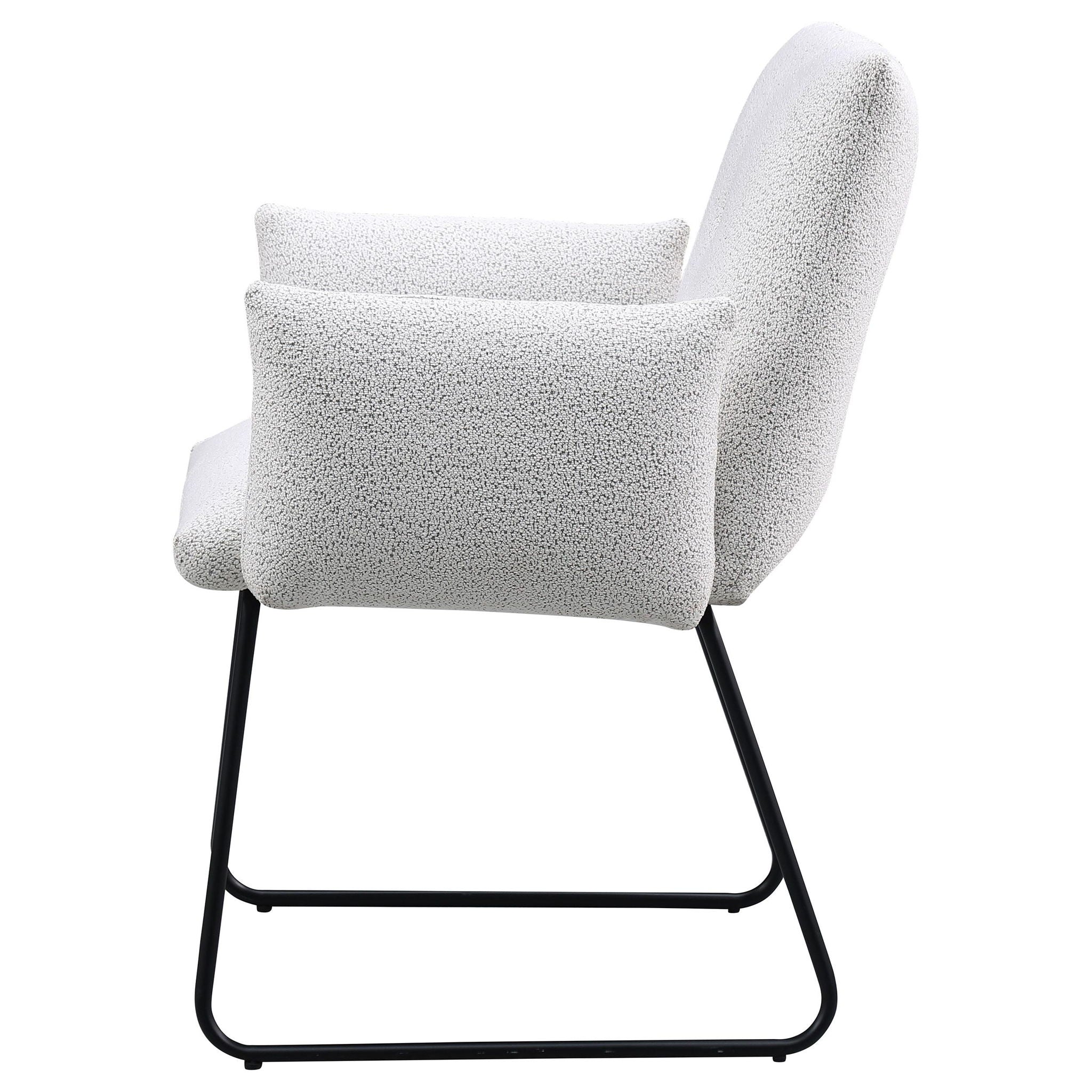 Ackland Upholstered Dining Arm Chair Light Grey (Set of 2)