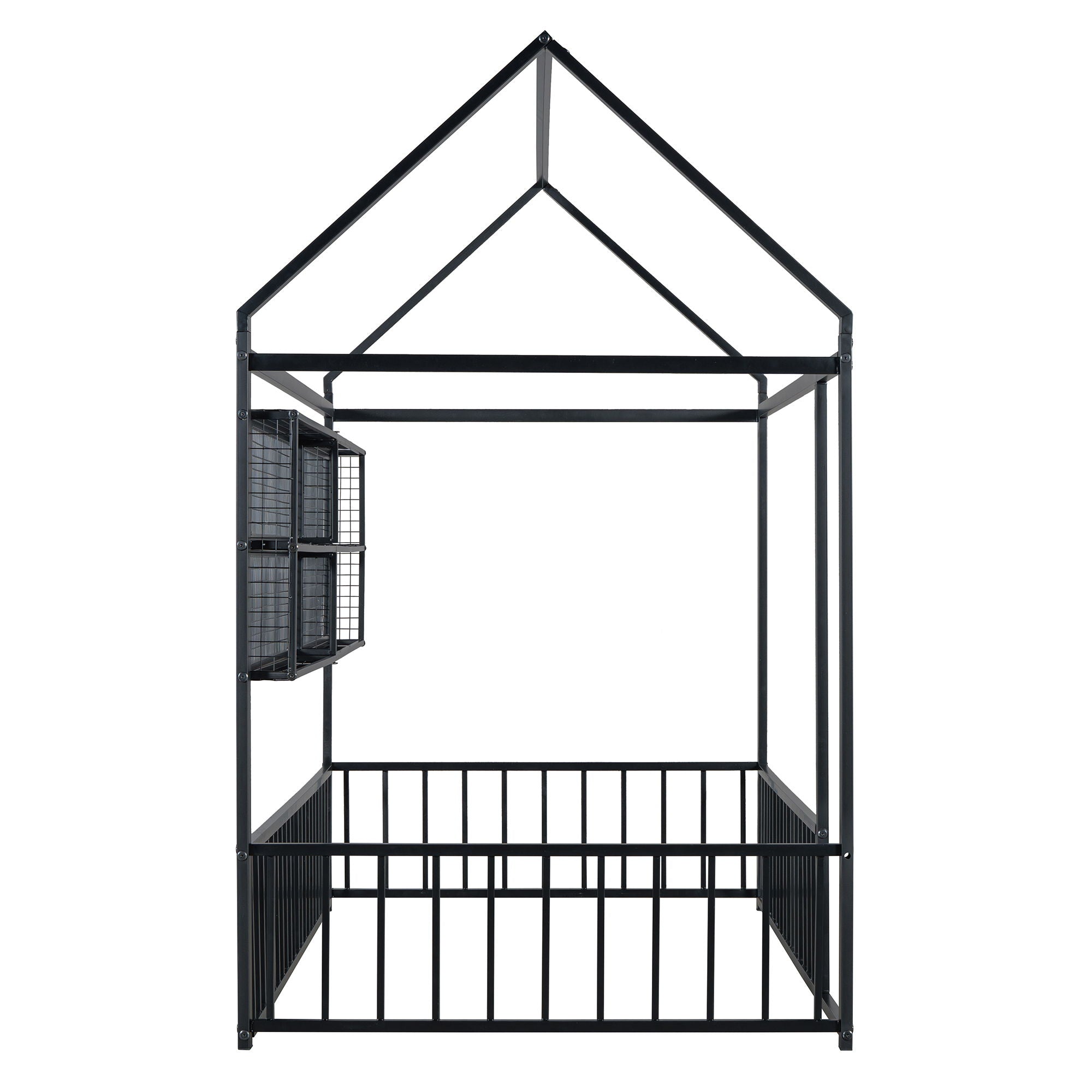 House Frame With Fence And Shelves