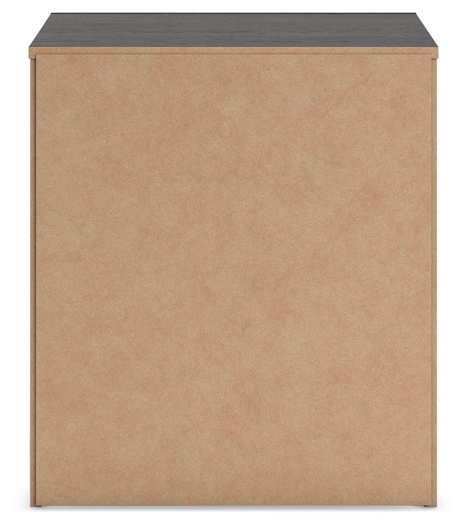 Hollivern - Two Drawer Night Stand - Dark Gray