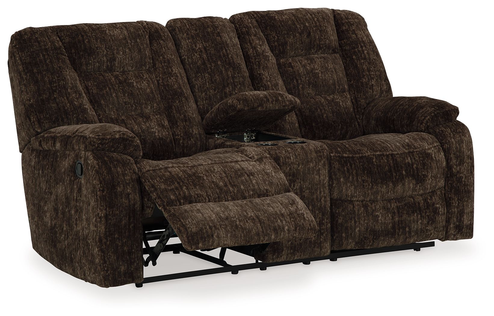 Signature Design by Ashley® Soundwave - Reclining Loveseat W/Console | Meri Furniture